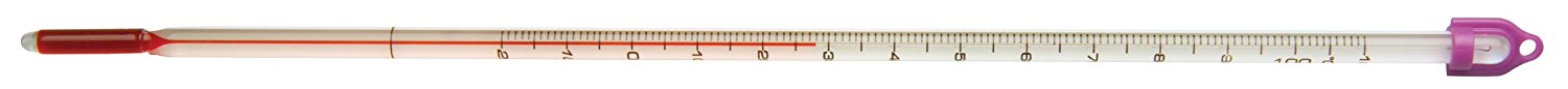 Thermometer, White-Backed, Total Immersion, Single Scale -20°C to 110°C. Pack 10.