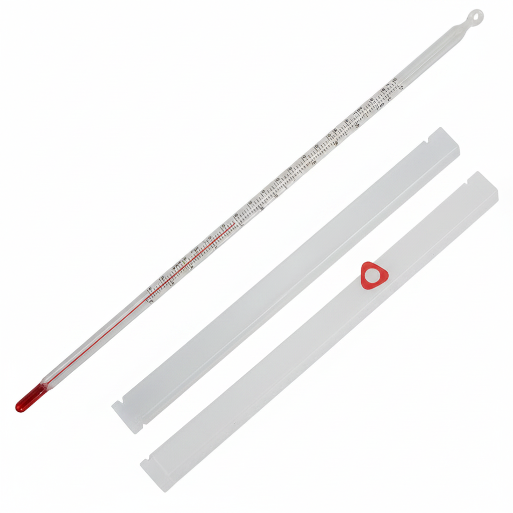 Thermometer, White Back, Partial Immersion, Double Scale -20°C to 110°C. Pack 10.