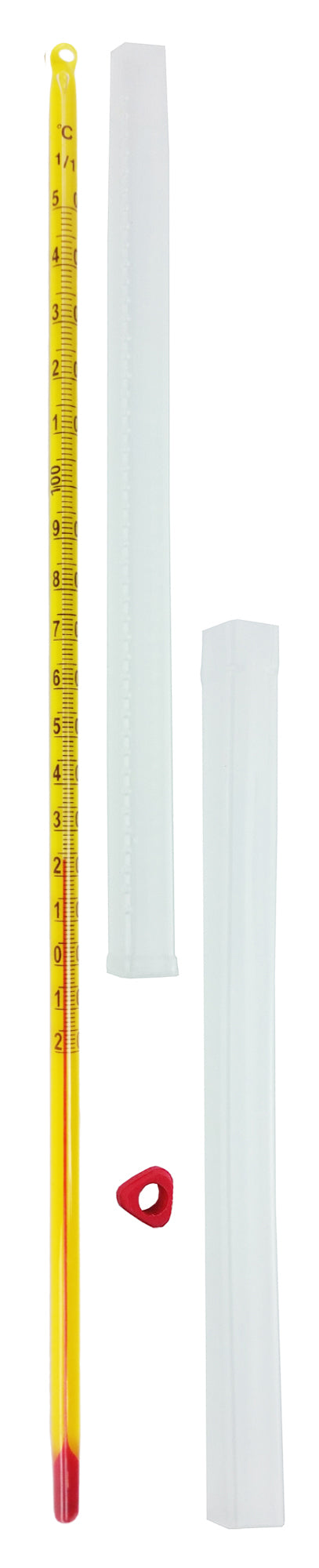 Thermometer, Yellow Back, Partial Immersion, Single Scale -20°C to 150°C. Pack of 10.
