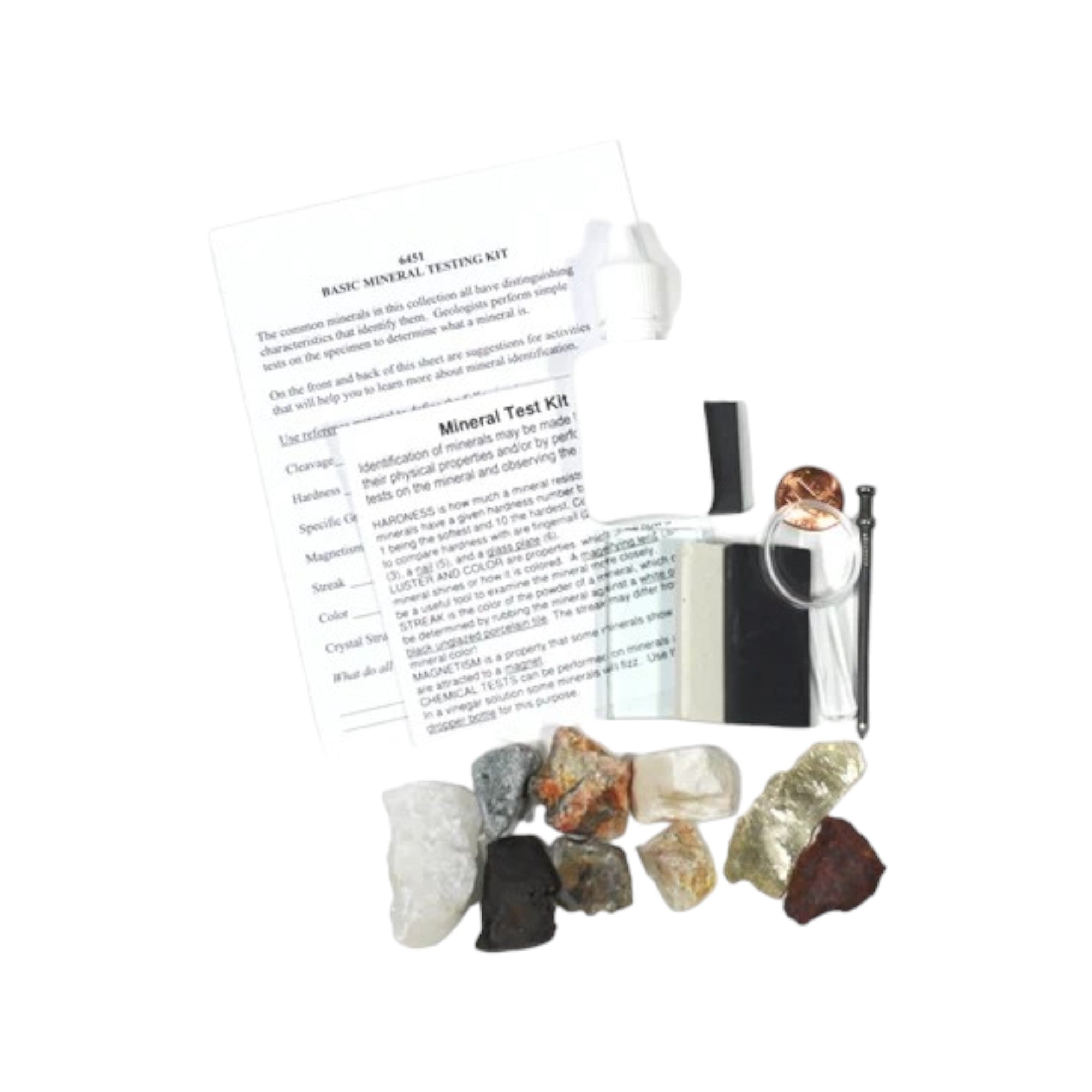 Rocks & Minerals Mineral Test Kit With Minerals