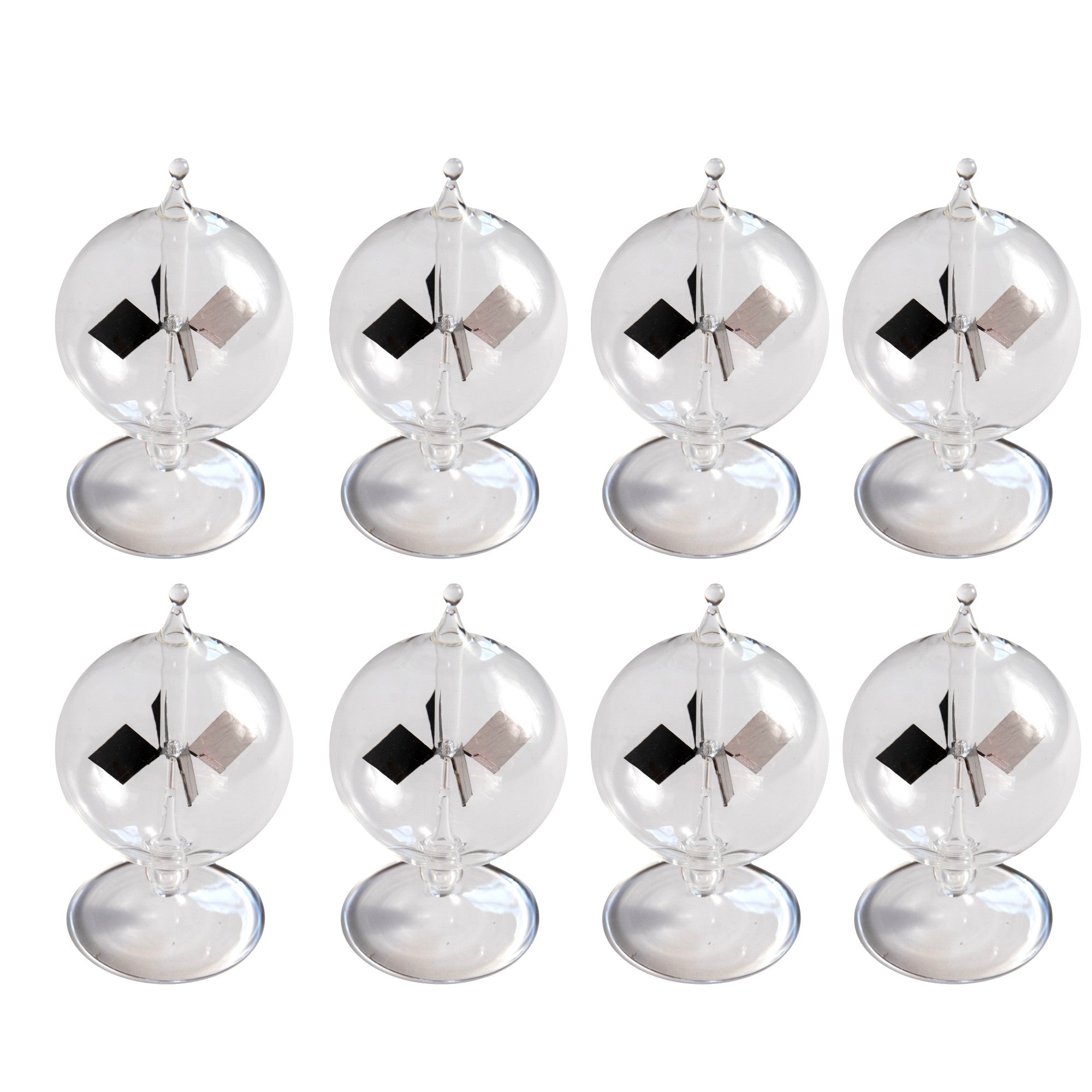 Radiometer, Crookes Style. Glass Construction. Pack of 8. Used in PEER Physics CMW Kits.
