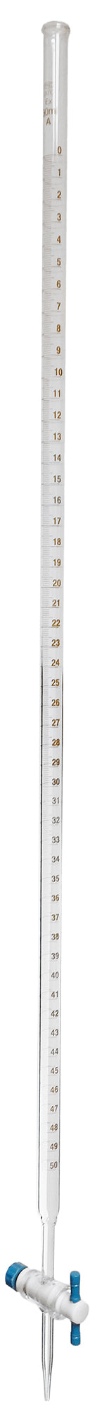 Burette, Borosilicate Glass with PTFE Stopcock, 50ml capacity.