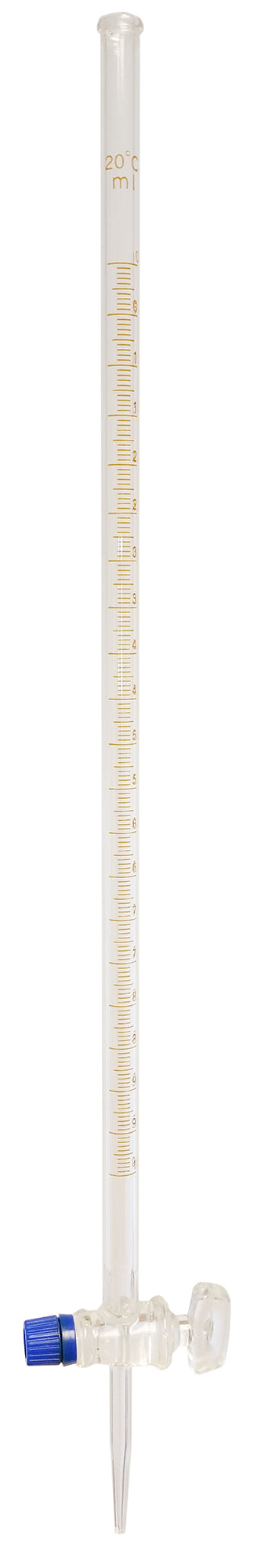 Burette, Borosilicate Glass with Ground Glass Stopcock, 10ml capacity. 5 Pack