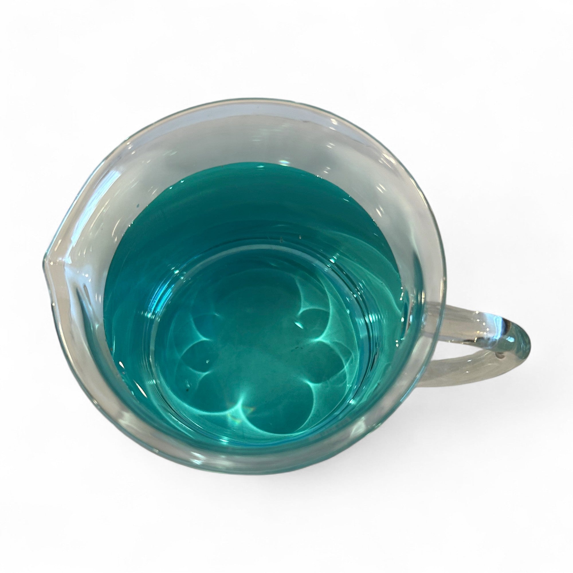 Beaker Mug 600ml with Handle and Pour Spout Borosilicate Glass