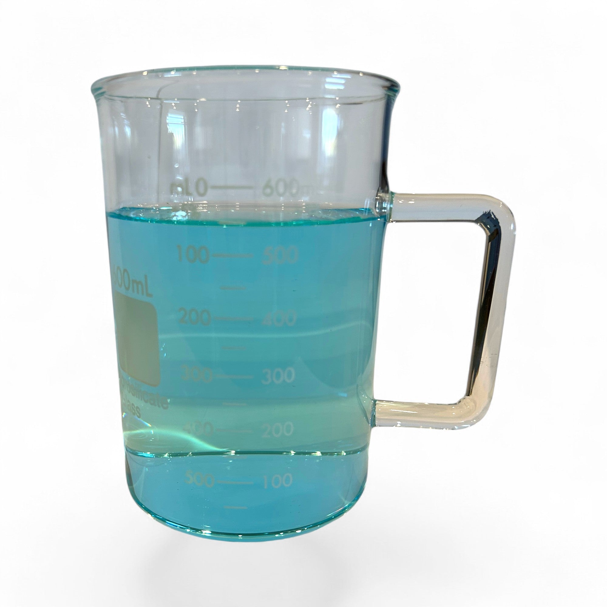 Beaker Mug 600ml Borosilicate Glass