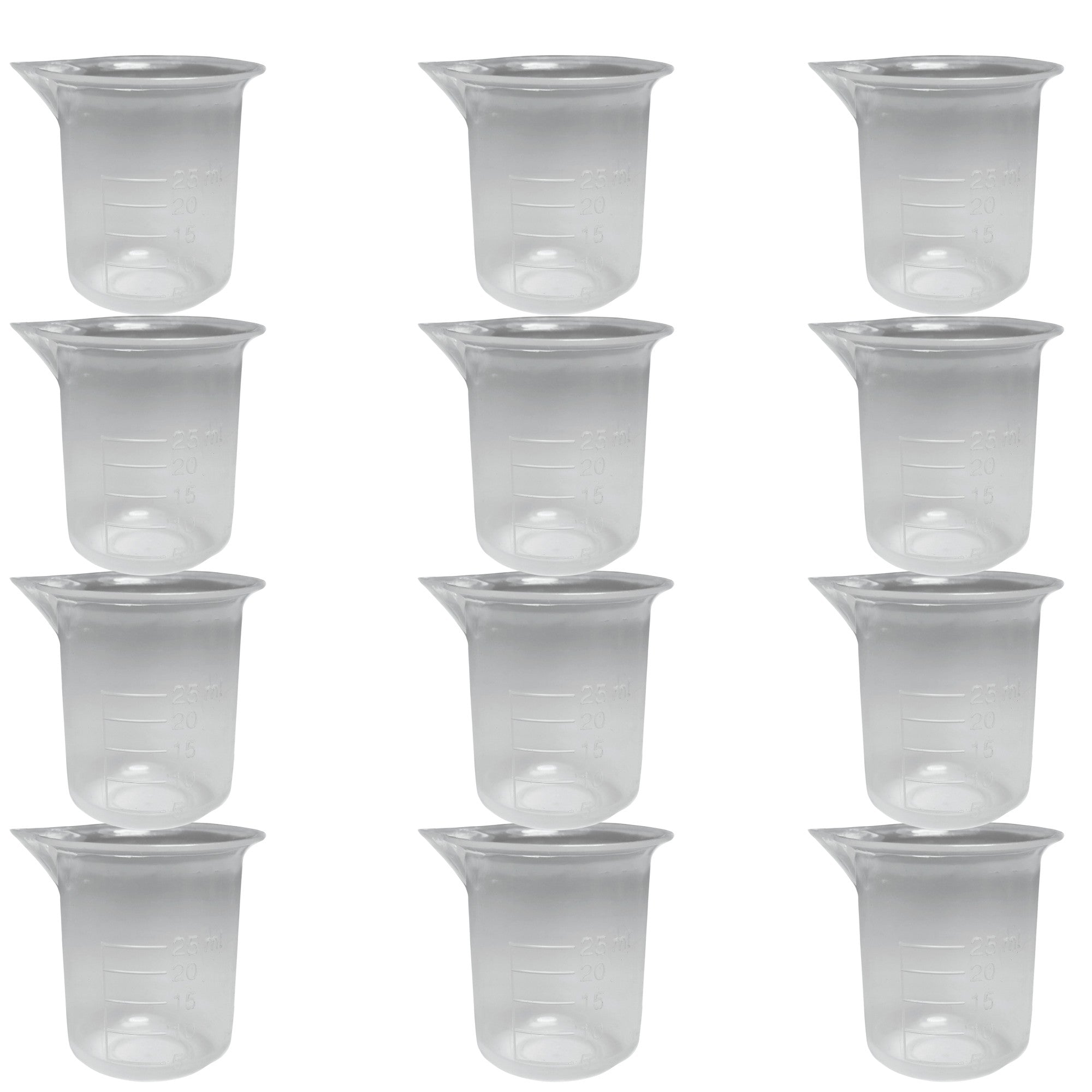 Beaker, Polypropylene 25ml, Pack of 12