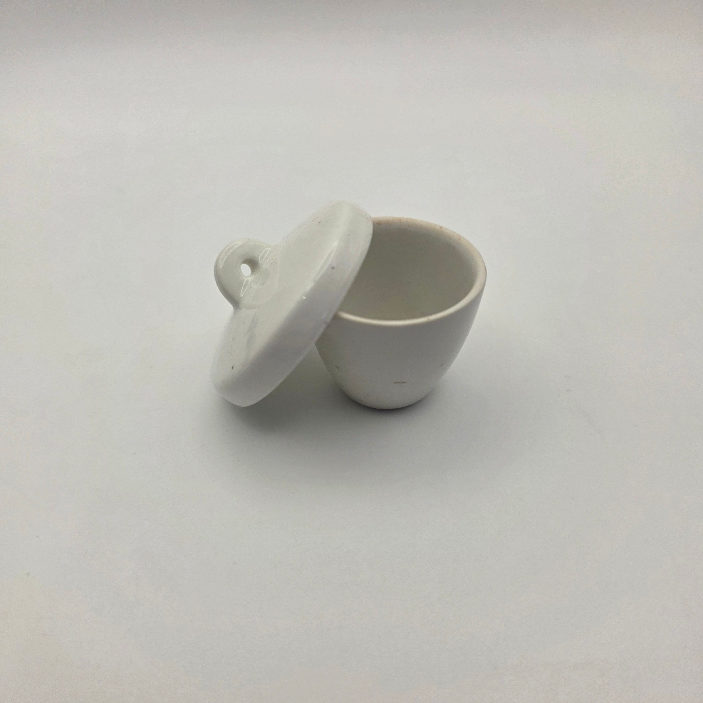 Crucible, Porcelain, High-Form, 10ml, with Lid, Pack of 20