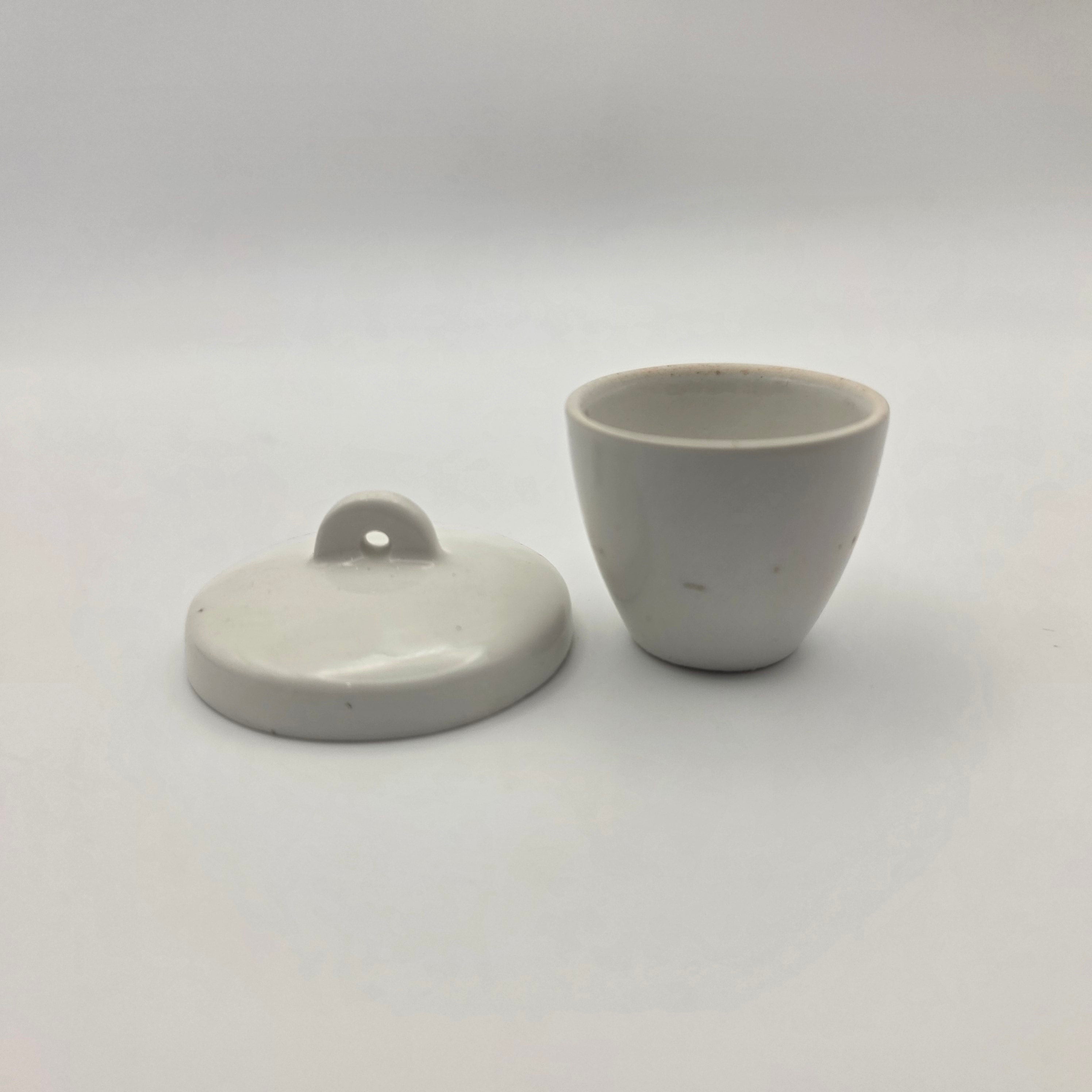 Crucible, Porcelain, High-Form, 10ml, with Lid, Pack of 20