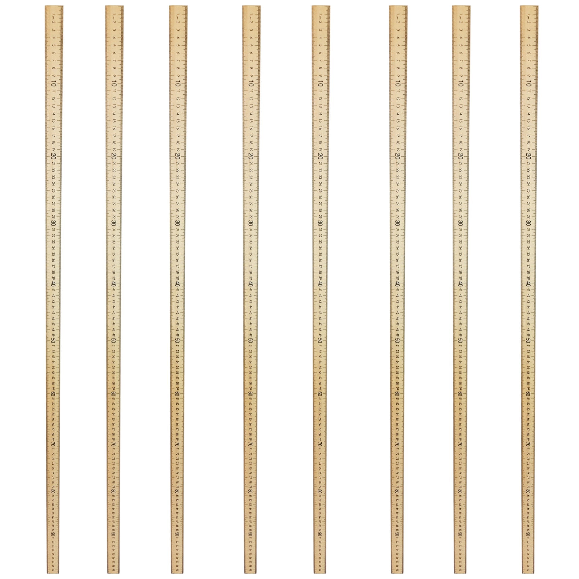 Meter Stick  with English and Metric Scale.  Pack of 8.  Used in PEER Physics EFG Kit.