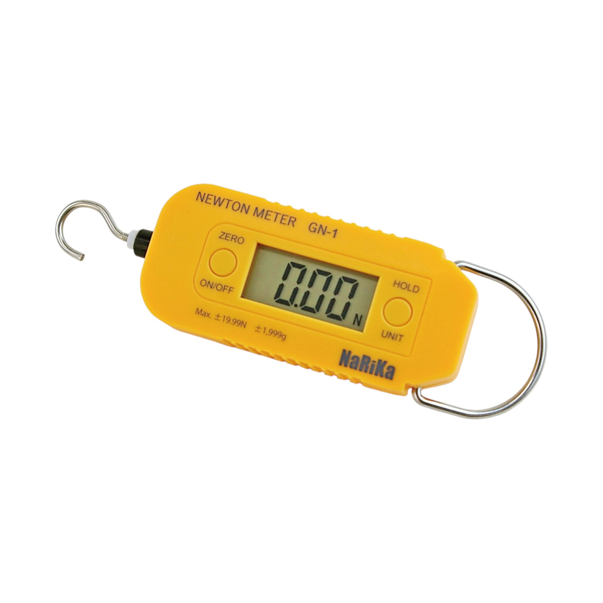 Meter - Digital Force for Weight, Range 0.1 to 20 Newtons. Made by Narika Corporation.