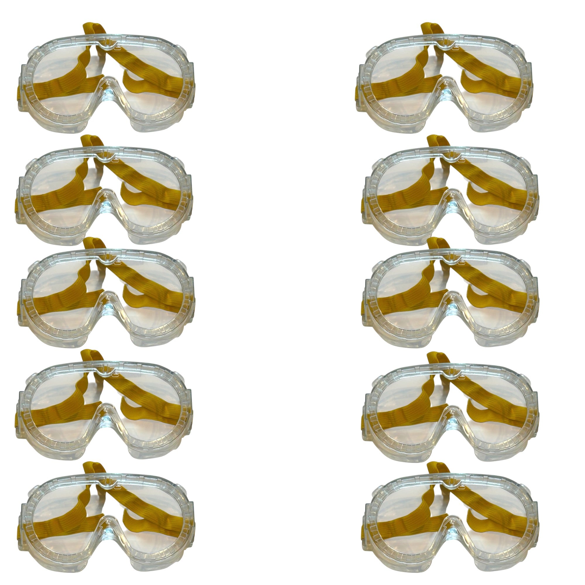 Safety Goggles Small Size with Direct Vents. Pack of 10