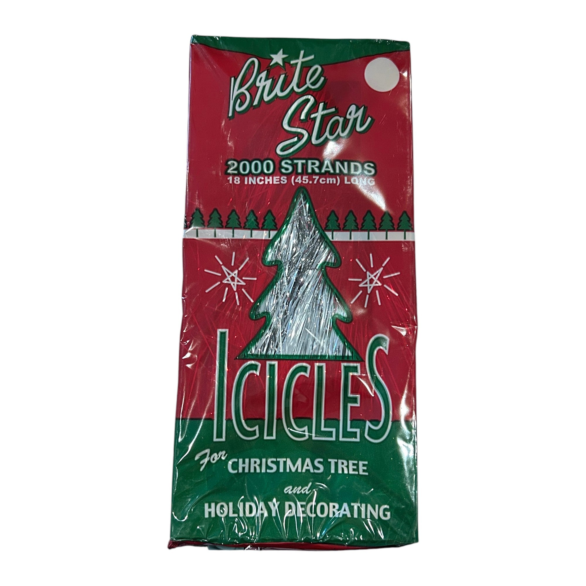 Tinsel, ICICLE Bright Star Brand. Silver Mylar. One Pack. For use with PEER Physics CMW Kit.