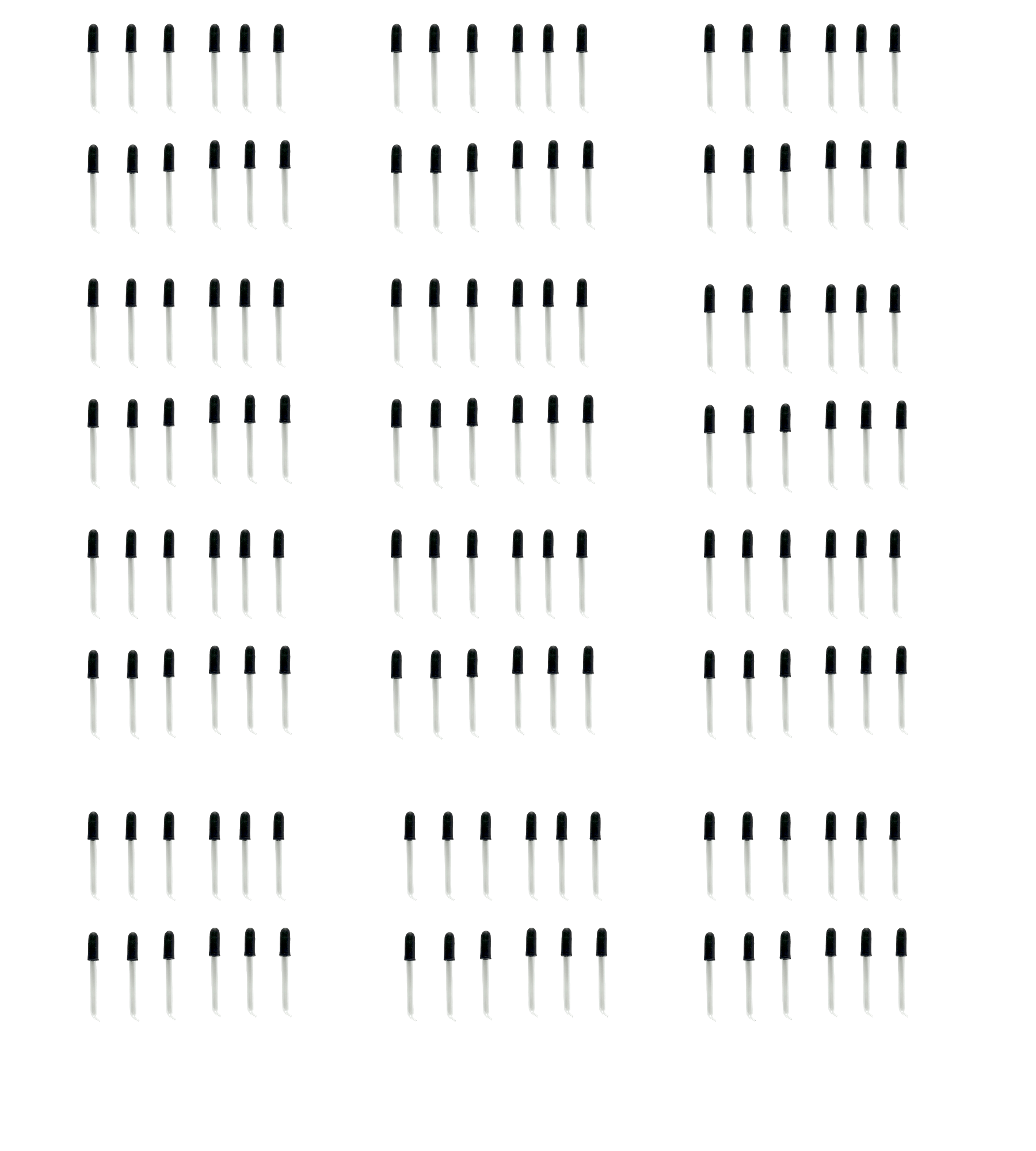Dropper Medicine with Straight Tip Plastic Pipette 3" Length. Packs of 144.