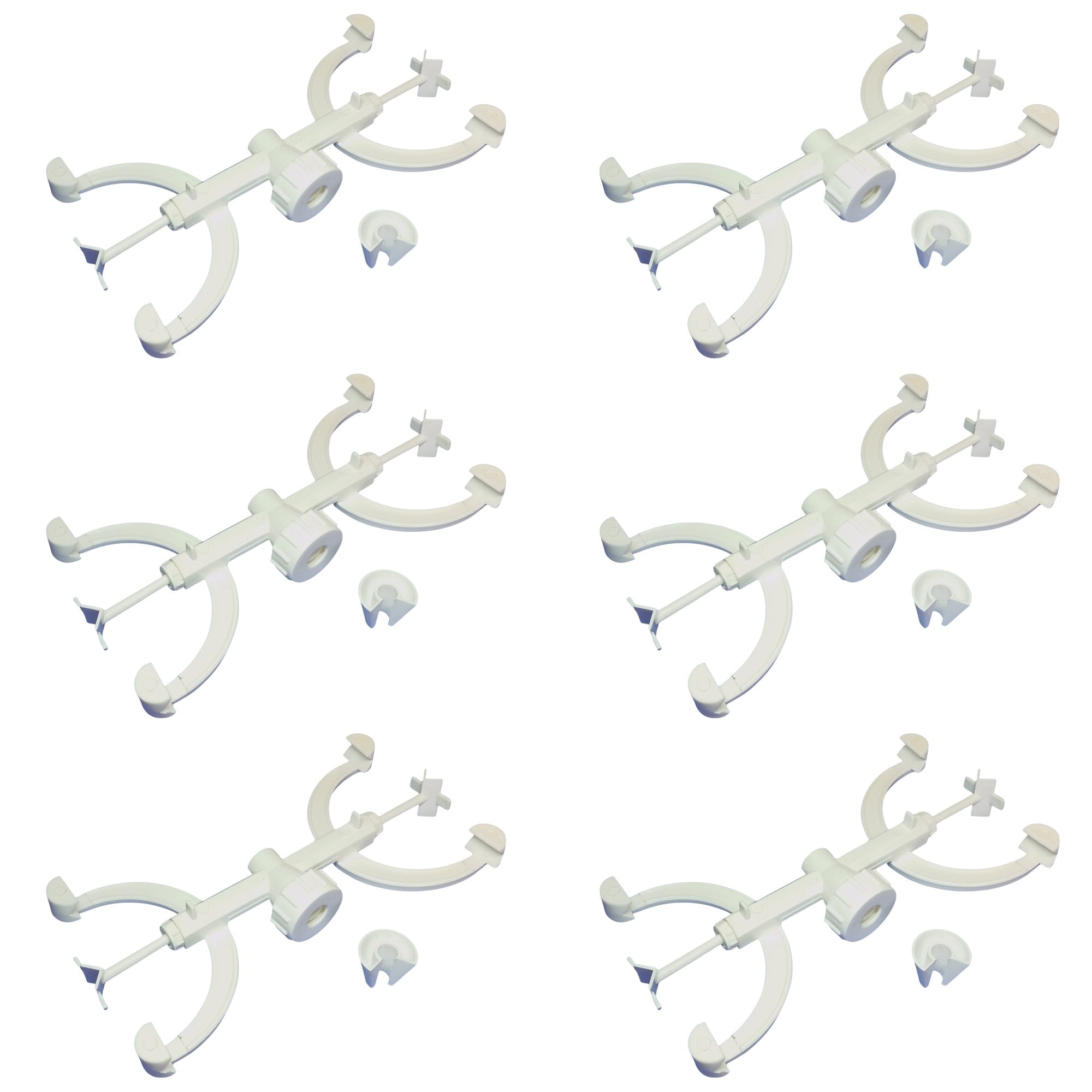 Clamp - Double Burette Clamp, Fisher-Type, Polypropylene, Pack of 6