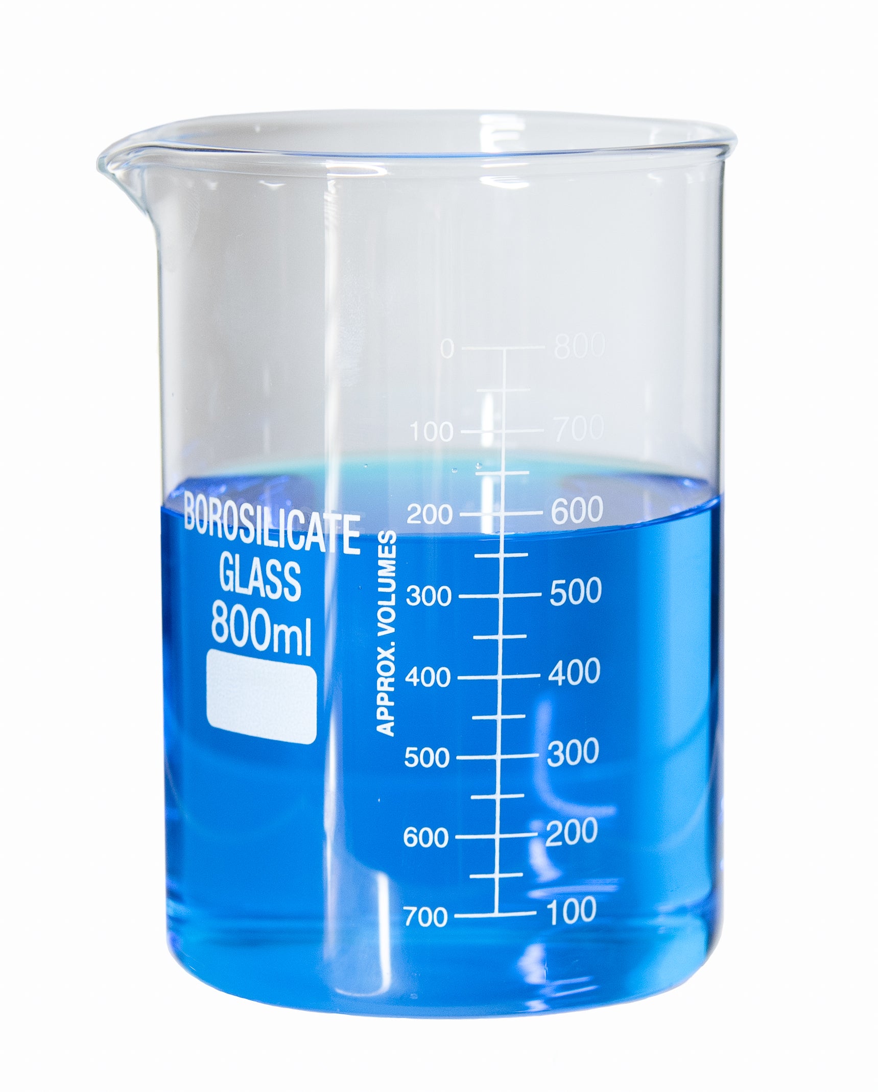 Beaker Griffin Style 800ml Capacity Borosilicate Glass Graduated.