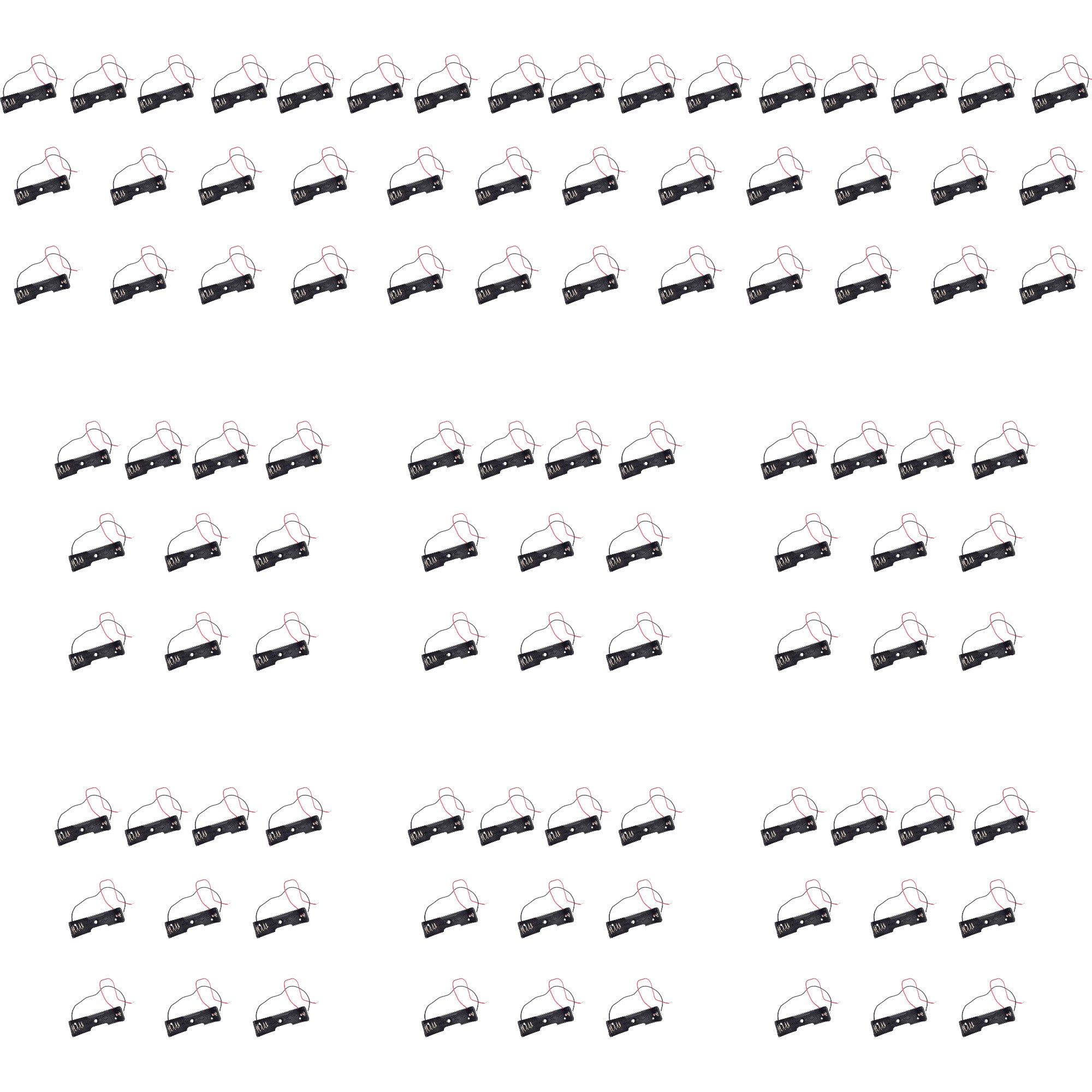 Battery Holder Size AA with Lead Wires. Case of 100.