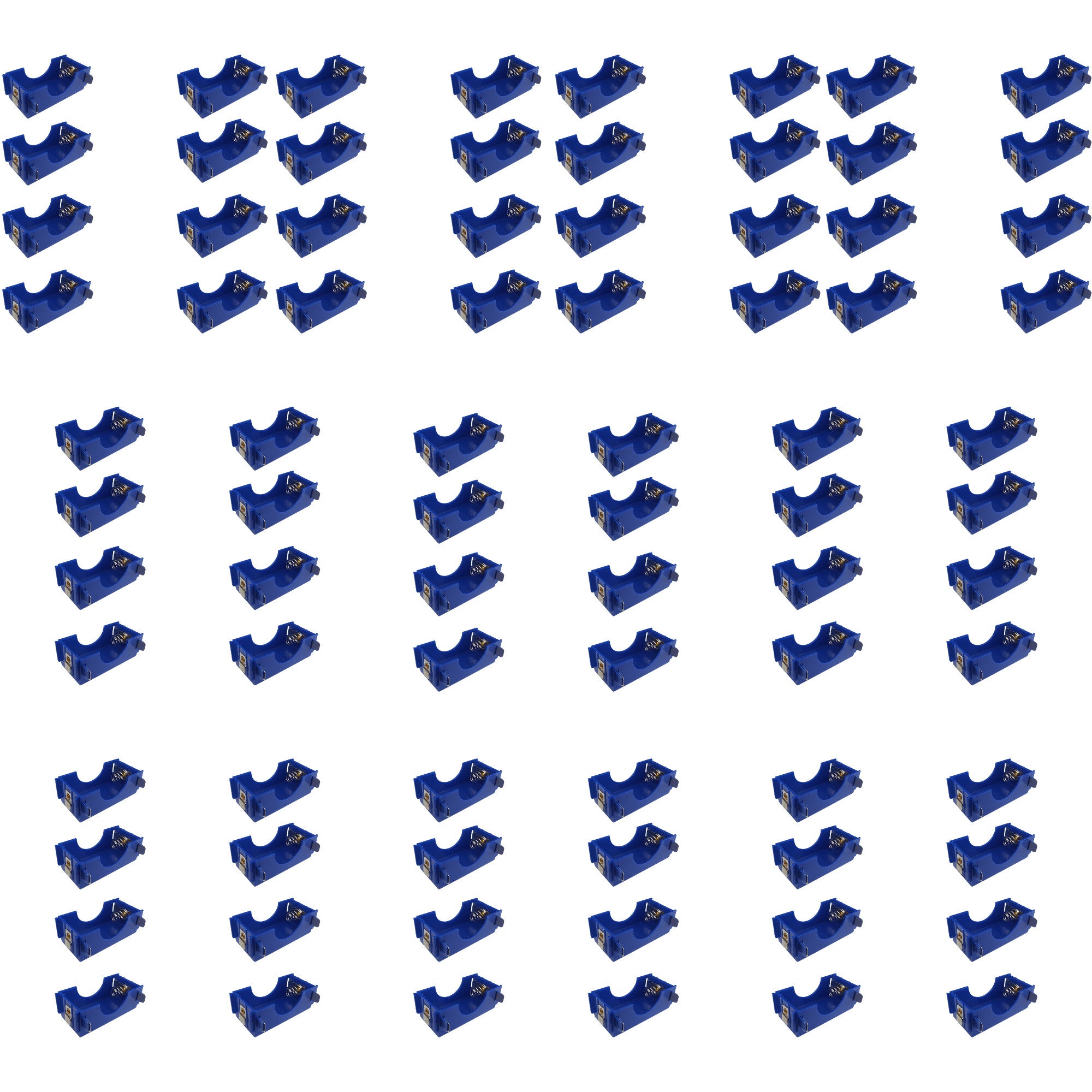 Battery Holder for D-Cell with metal terminals. Case of 100.