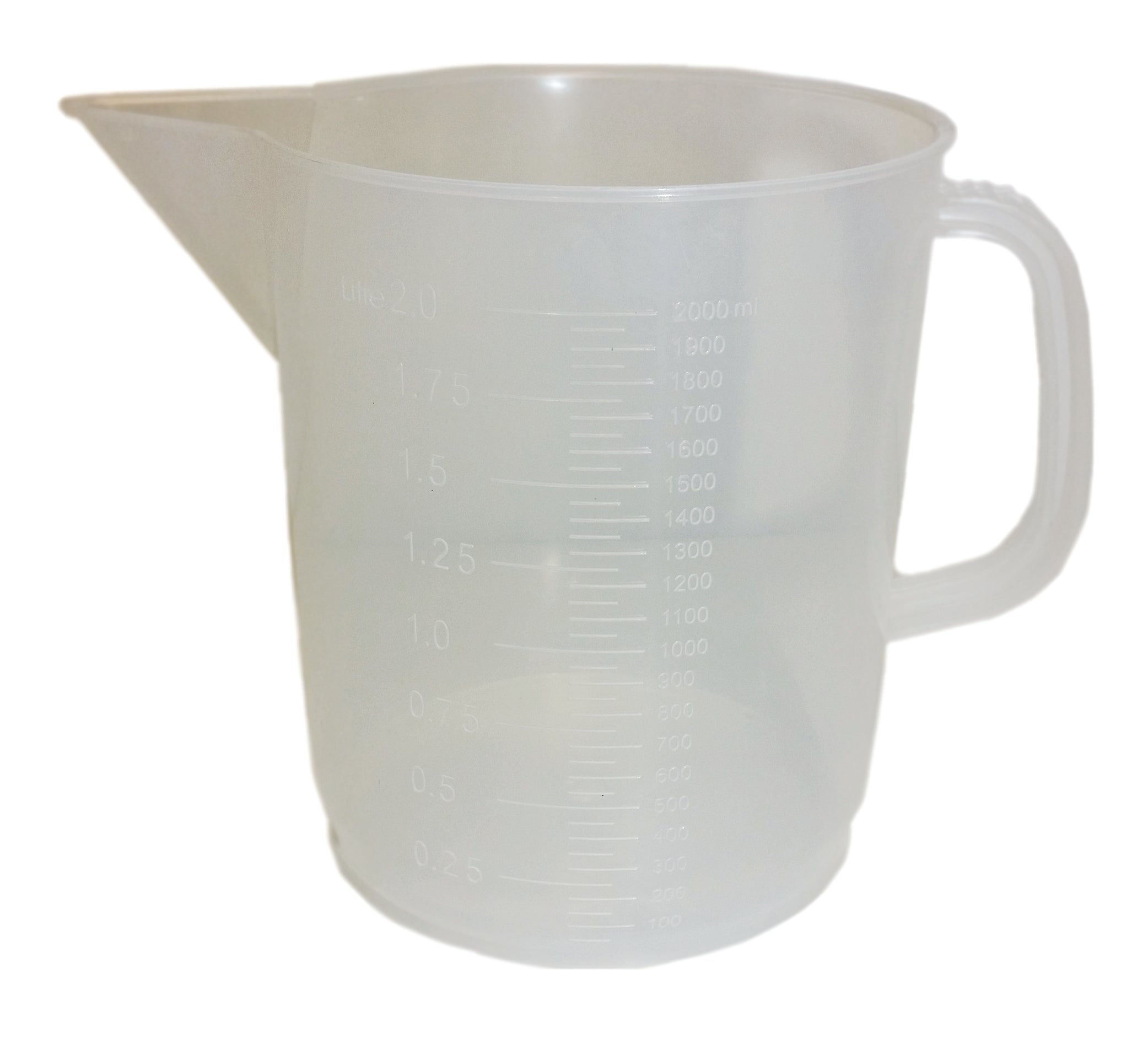 Beaker Jug Polypropylene, 2000ml Capacity, Case of 12.