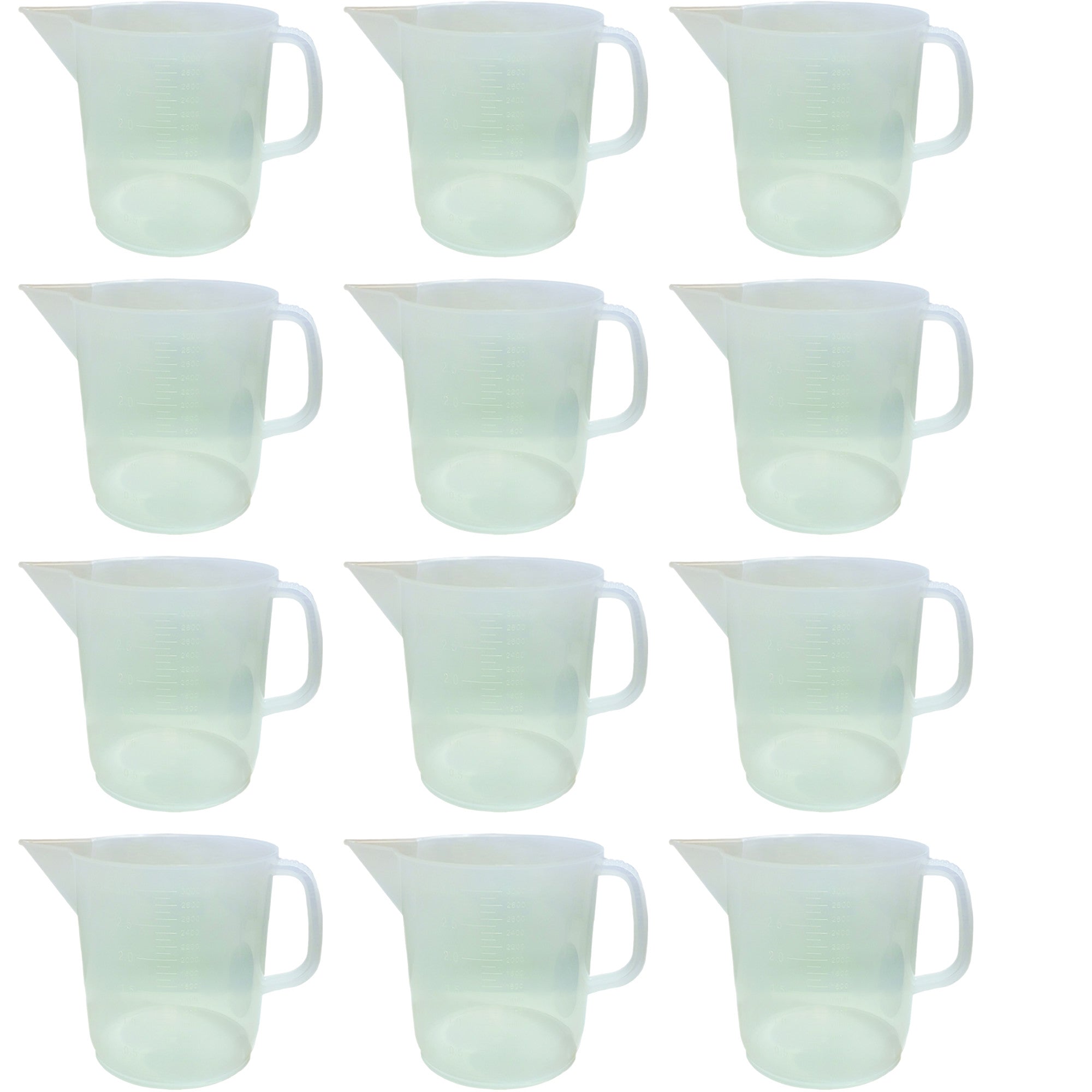 Beaker Jug, Polypropylene 3000ml Capacity. Case of 12.