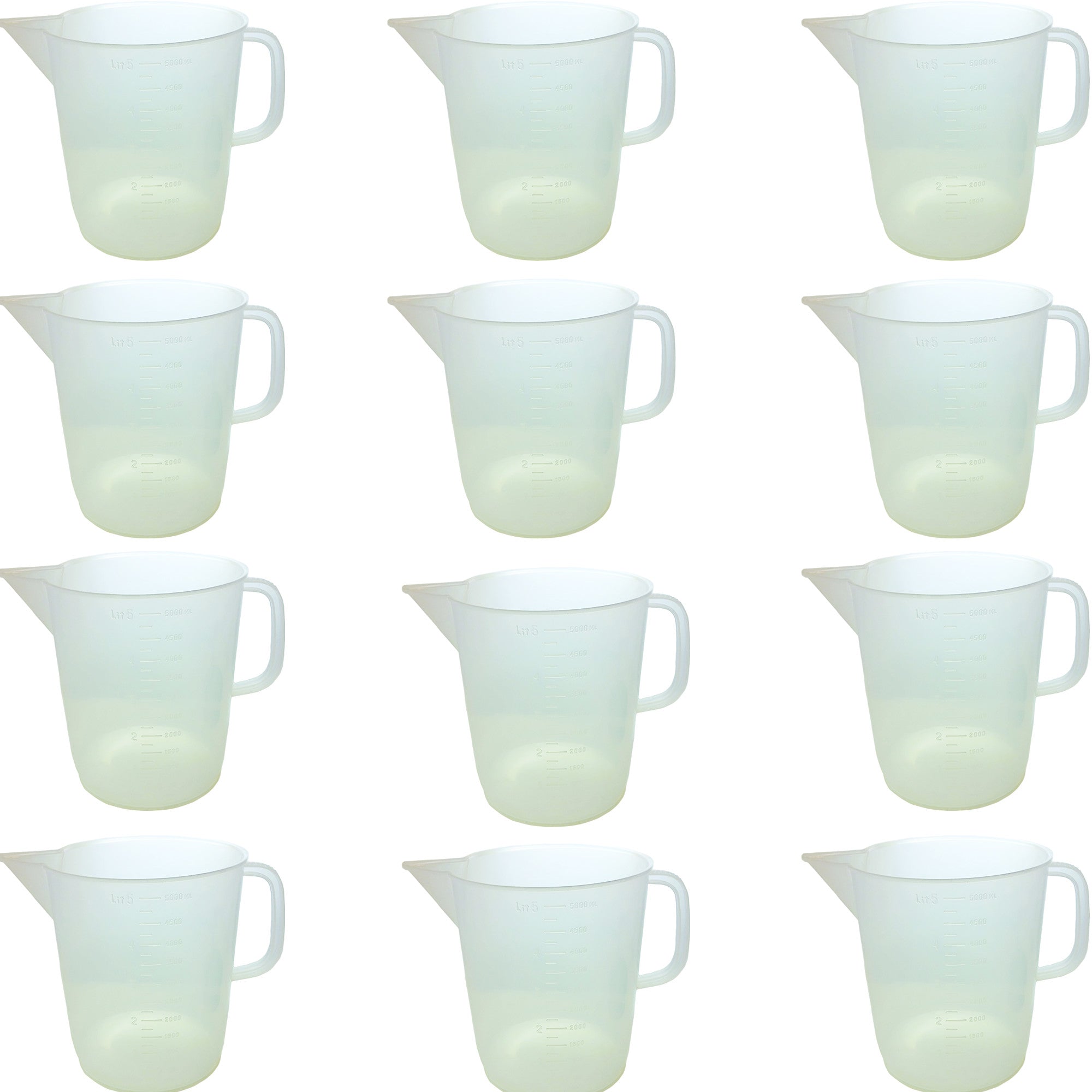 Beaker Jug, Polypropylene 5000ml Capacity. Case of 12.