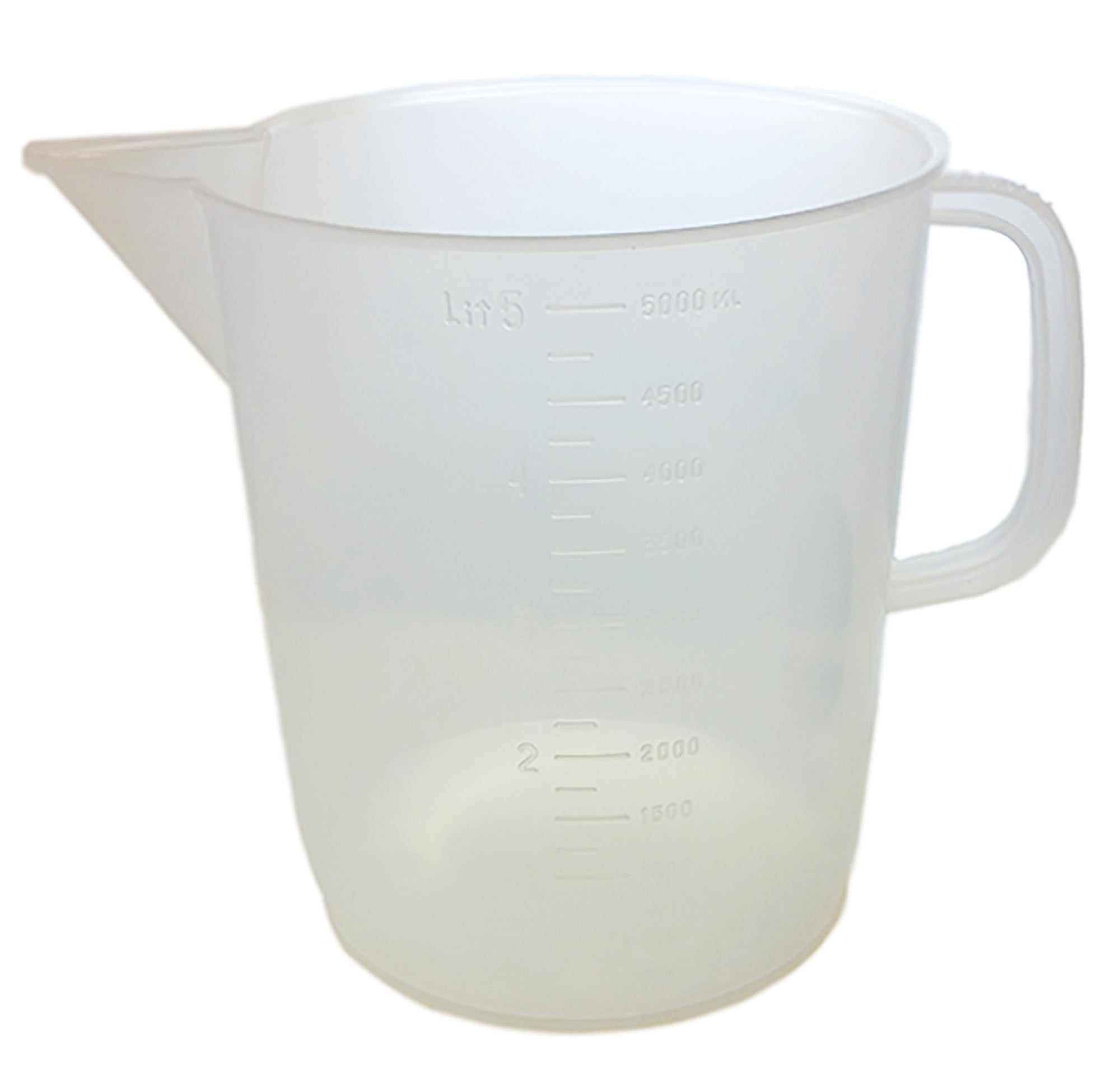 Beaker Jug, Polypropylene 5000ml Capacity. Case of 12.