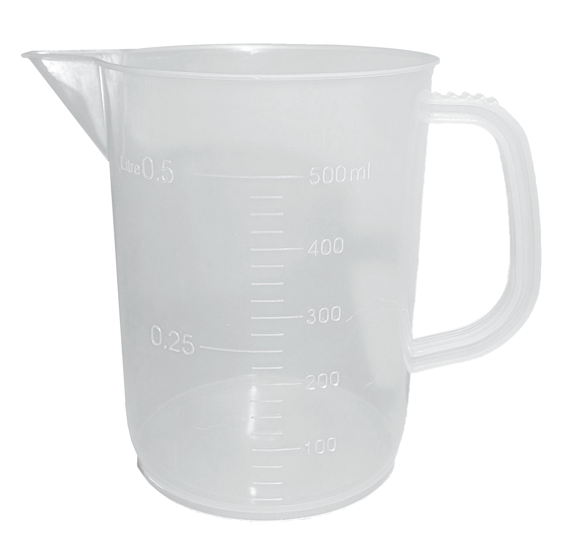 Beaker Jug, 500ml Capacity. Polypropylene.