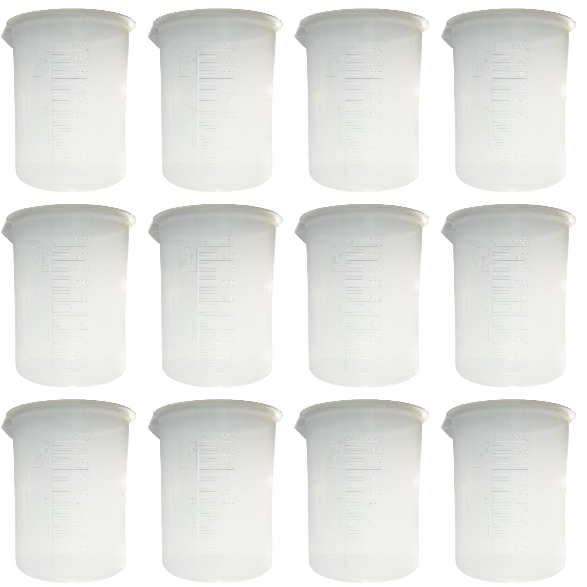 Beaker, Polypropylene 1000ml, Case of 12
