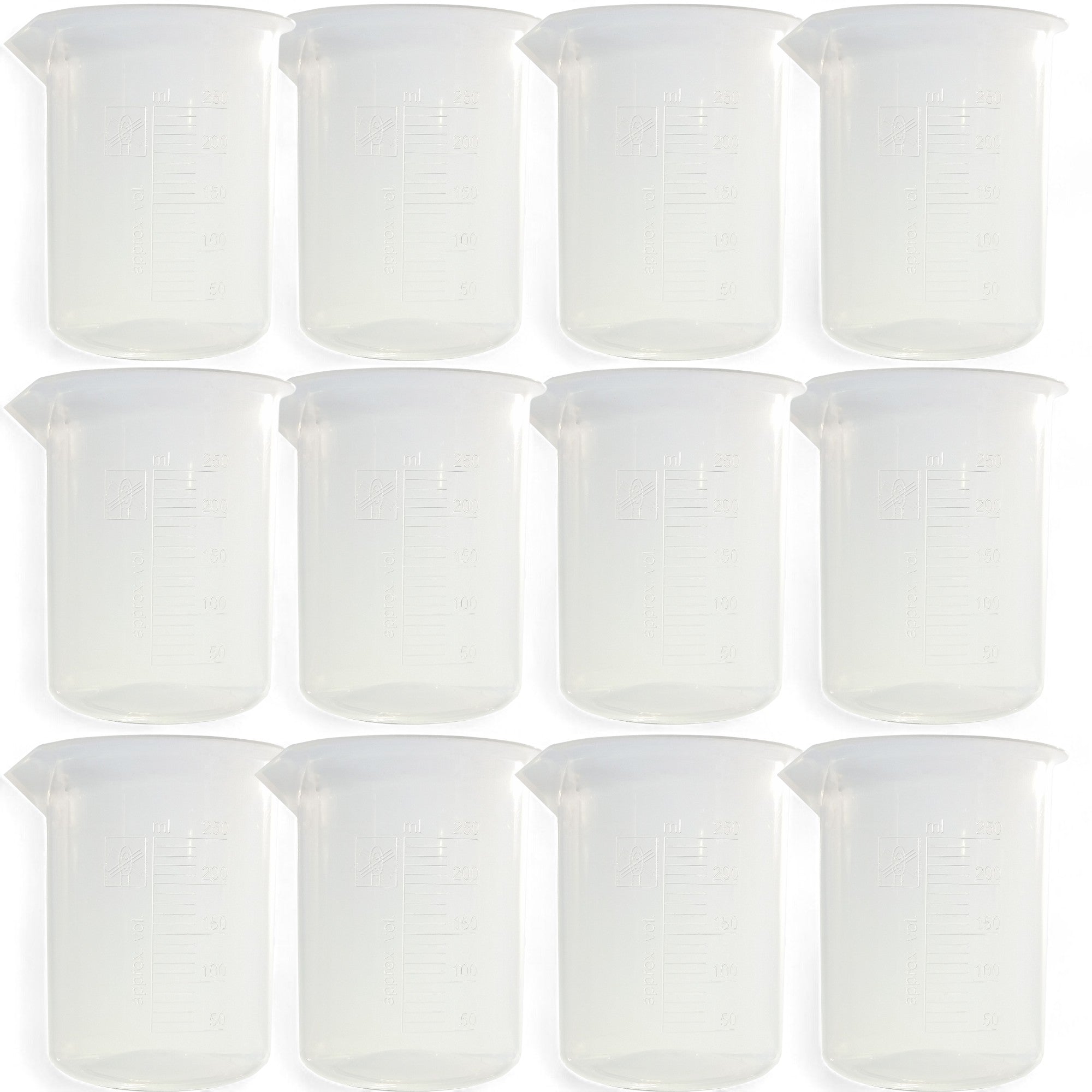 Beaker, Polypropylene 250ml 12 Pack