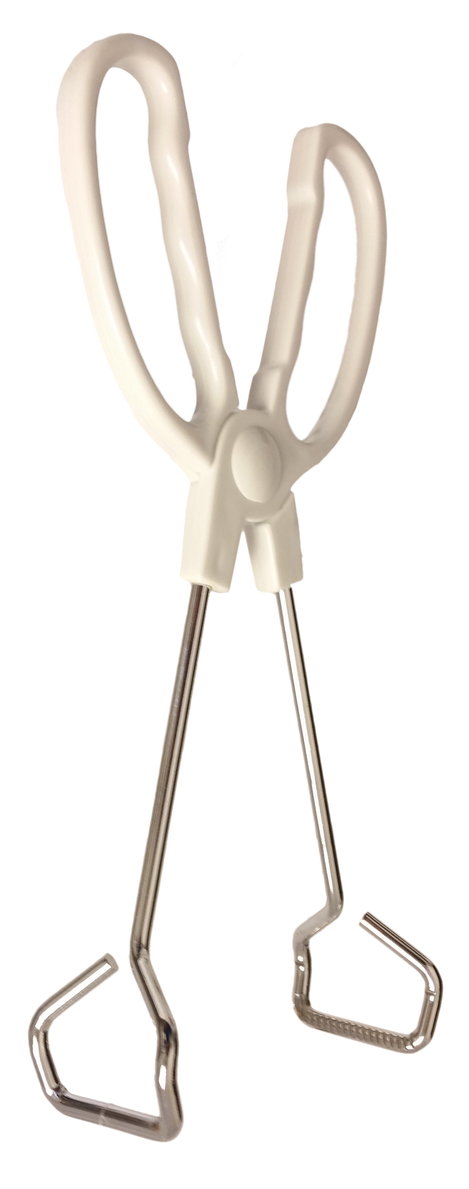 Tongs, Beaker 10 in., Stainless Steel, Scissor-Style, Plastic Handles