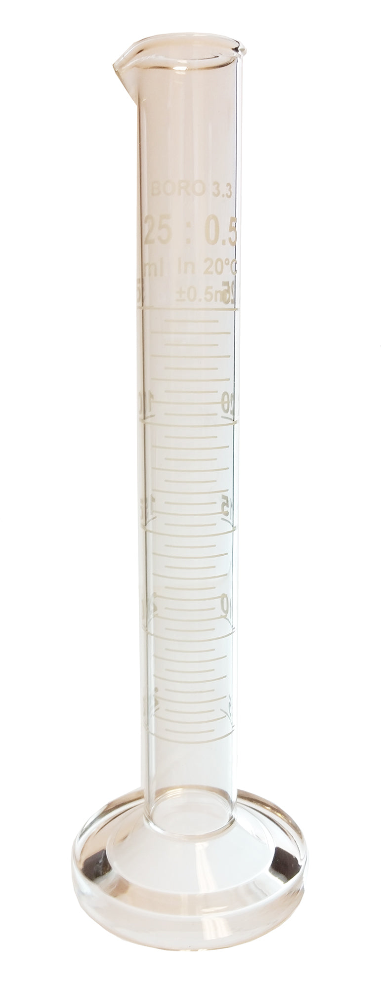 Cylinder, Double-Scale , 25ml Capacity.
