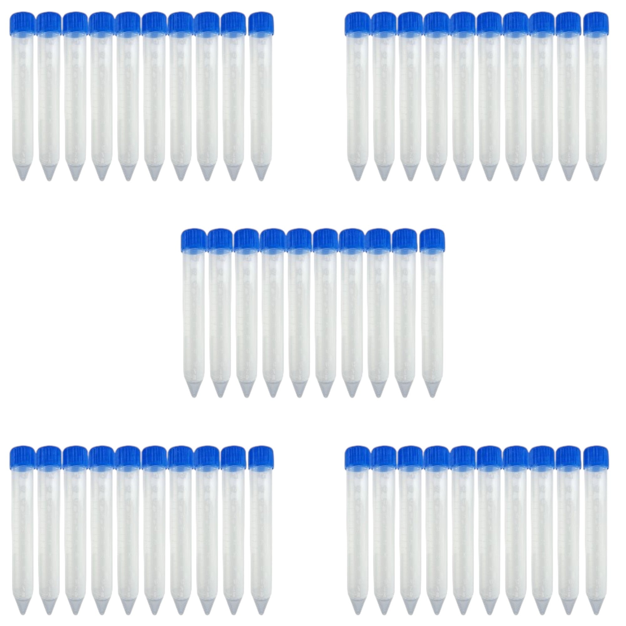 Centrifuge Tubes 50ml capacity. Graduated with Conical Bottom. Pack of 50.