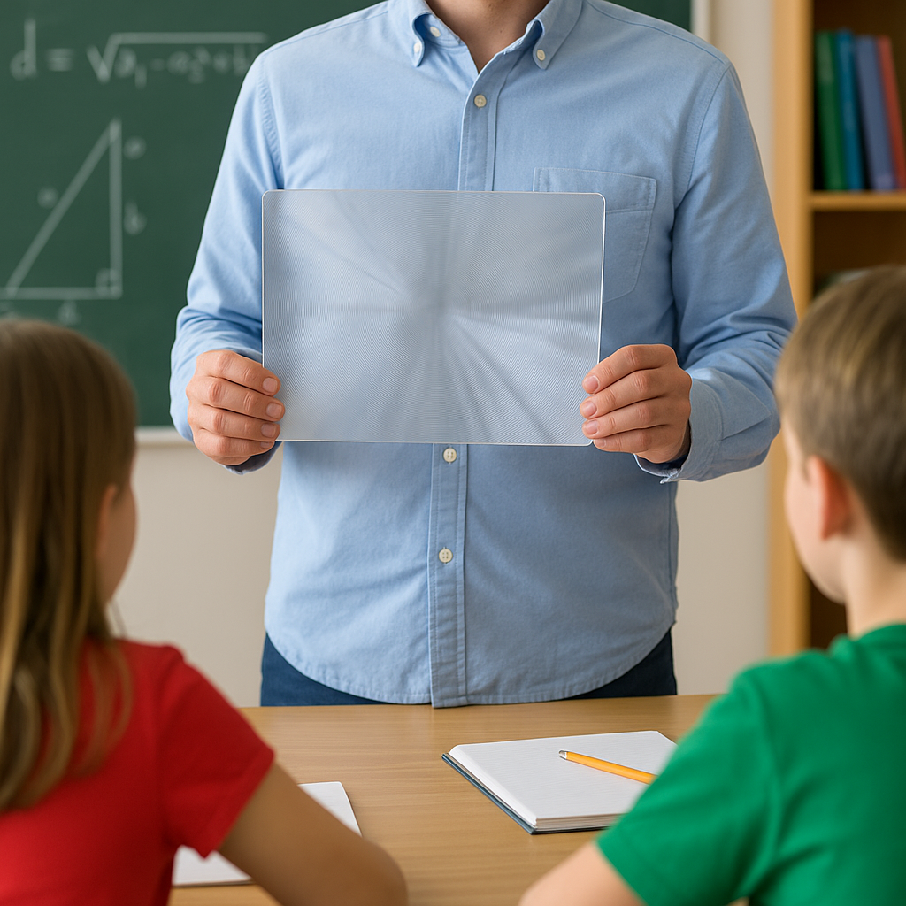 Fresnel Lens – Large 8"x10" Educational Optical Lens, 3x Magnification