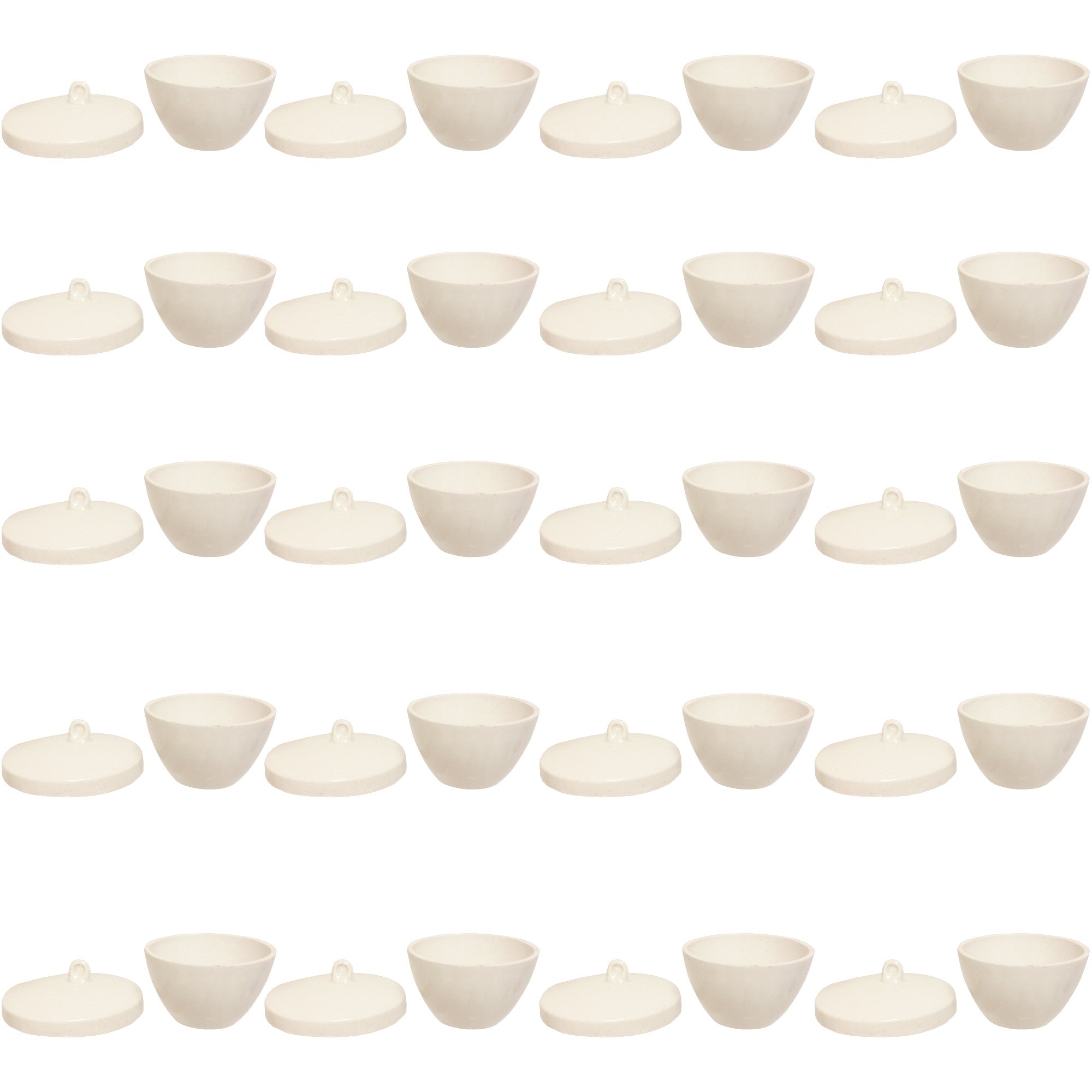 Porcelain Crucible with Lid Low-Form 15ml. Pack of 20.