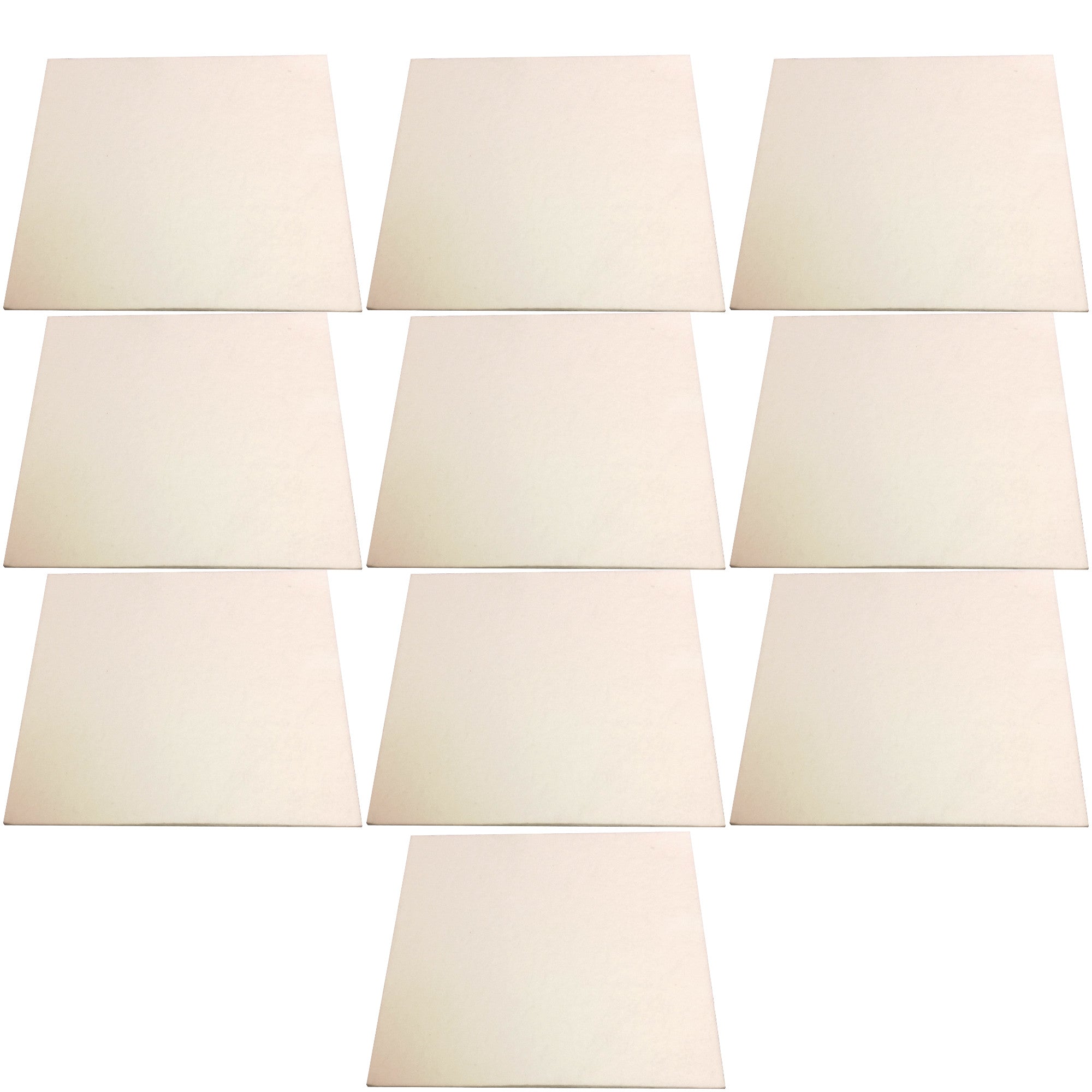 Heat Insulating Pads made from Ceramic Fibers. Size 8 inches square. Case of 120.