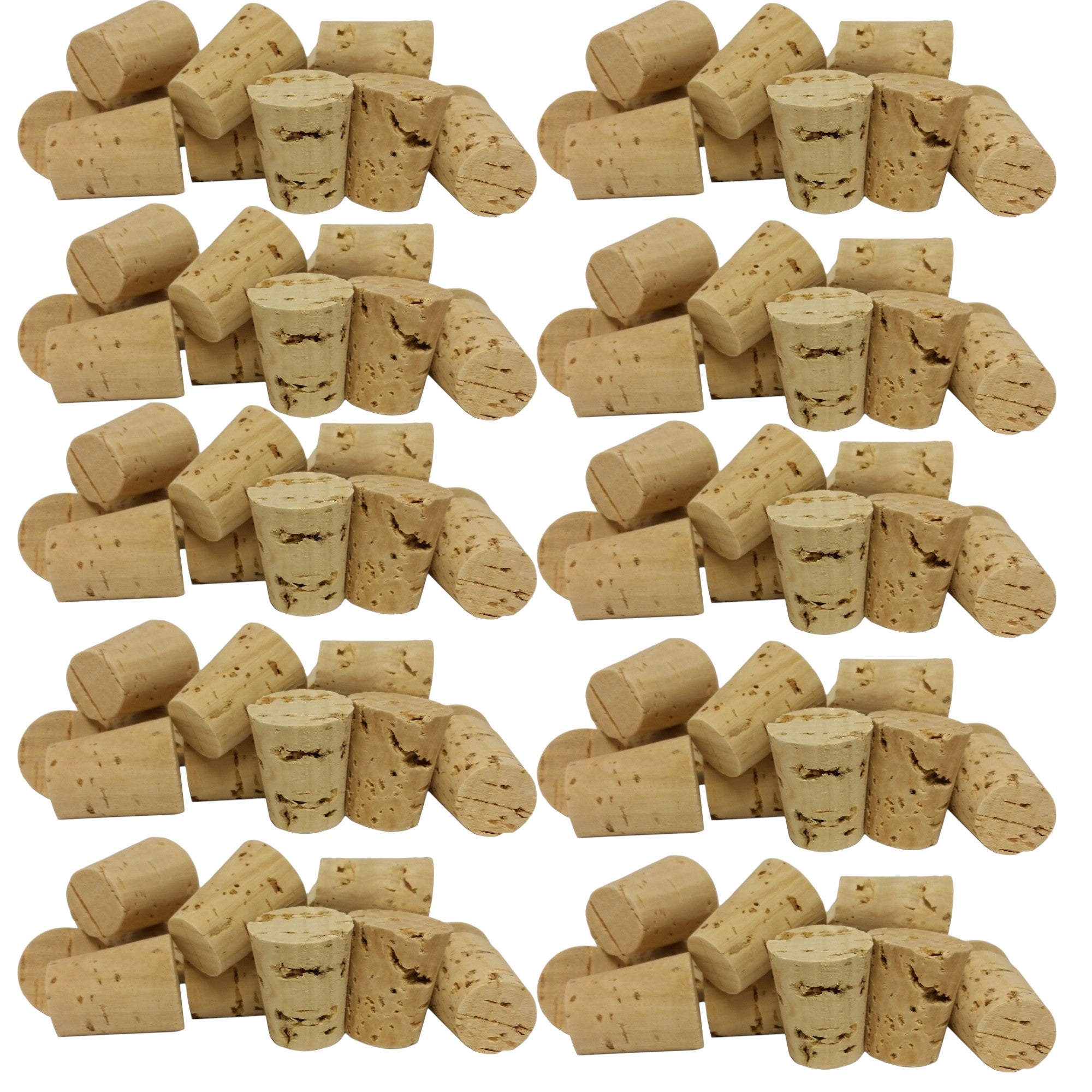 Stoppers, Cork, Size 12. Pack of 100.