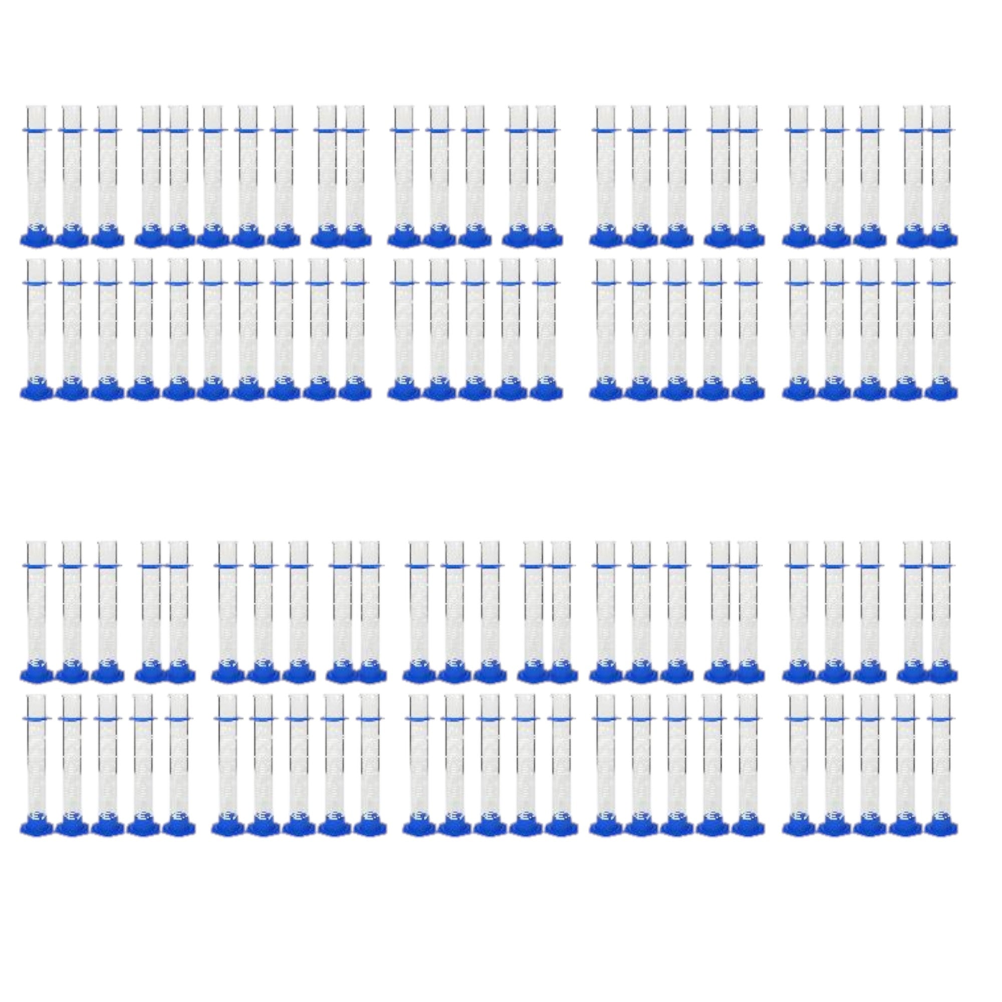 Glass Graduated Cylinder With Plastic Hex Base and Bumper Guard, 100ml, Case of 100