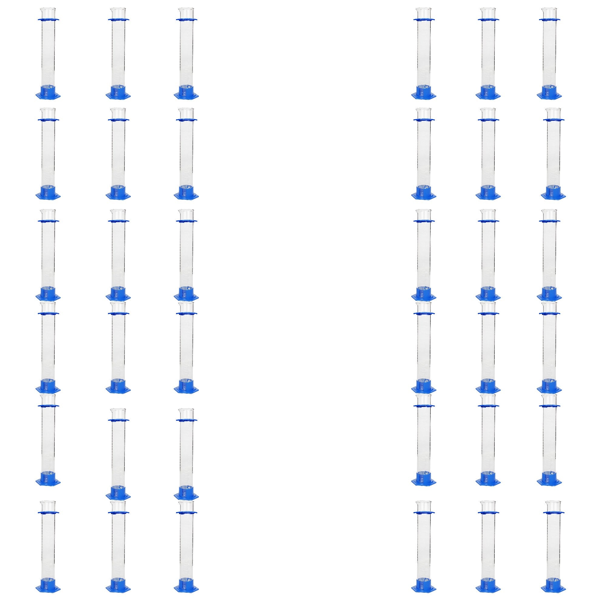 Glass Graduated Cylinder With Plastic Hex Base and Bumper Guard, 25ml, Case of 36