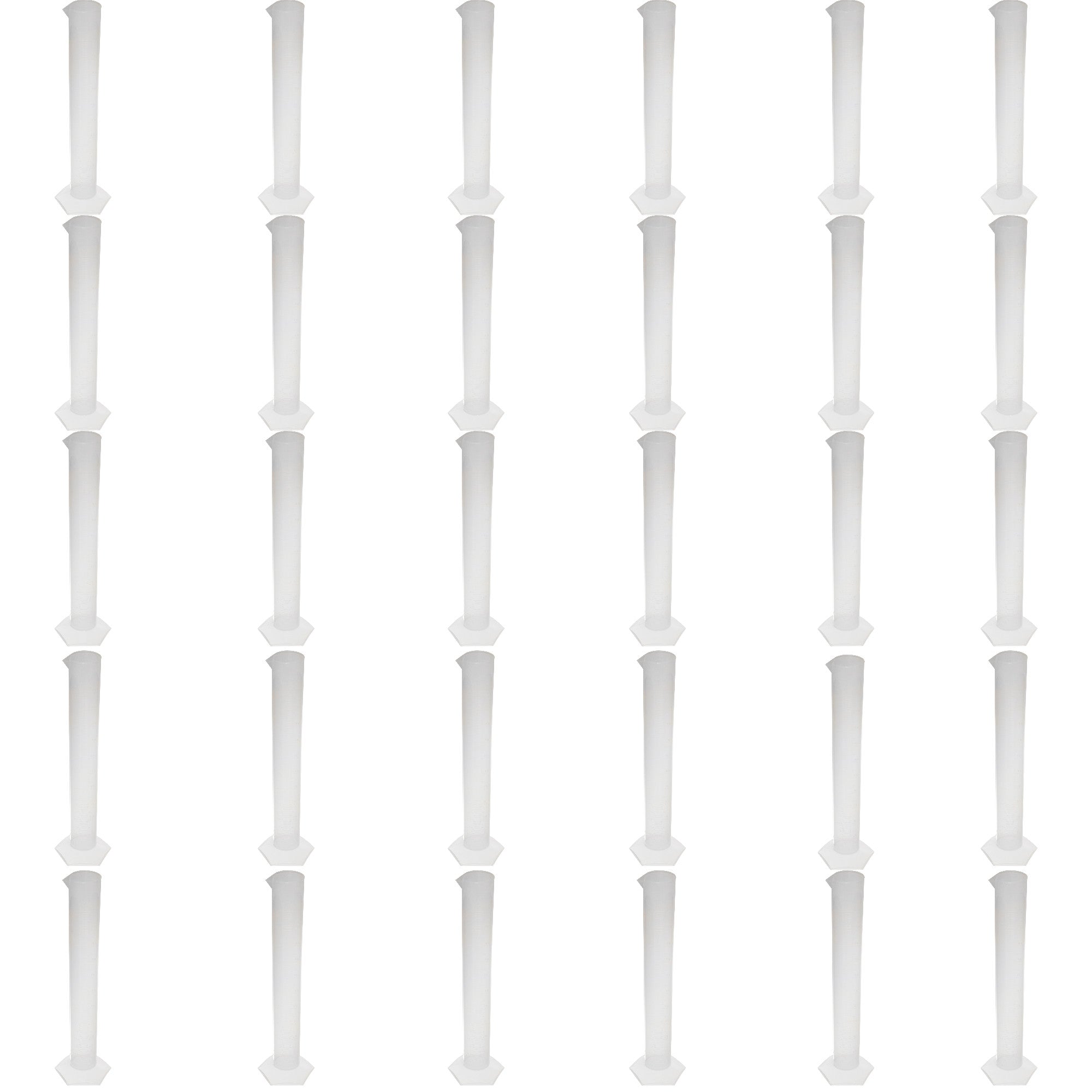 Polypropylene Graduated Cylinder with Hex Base, 1000ml Capacity, Case of 30