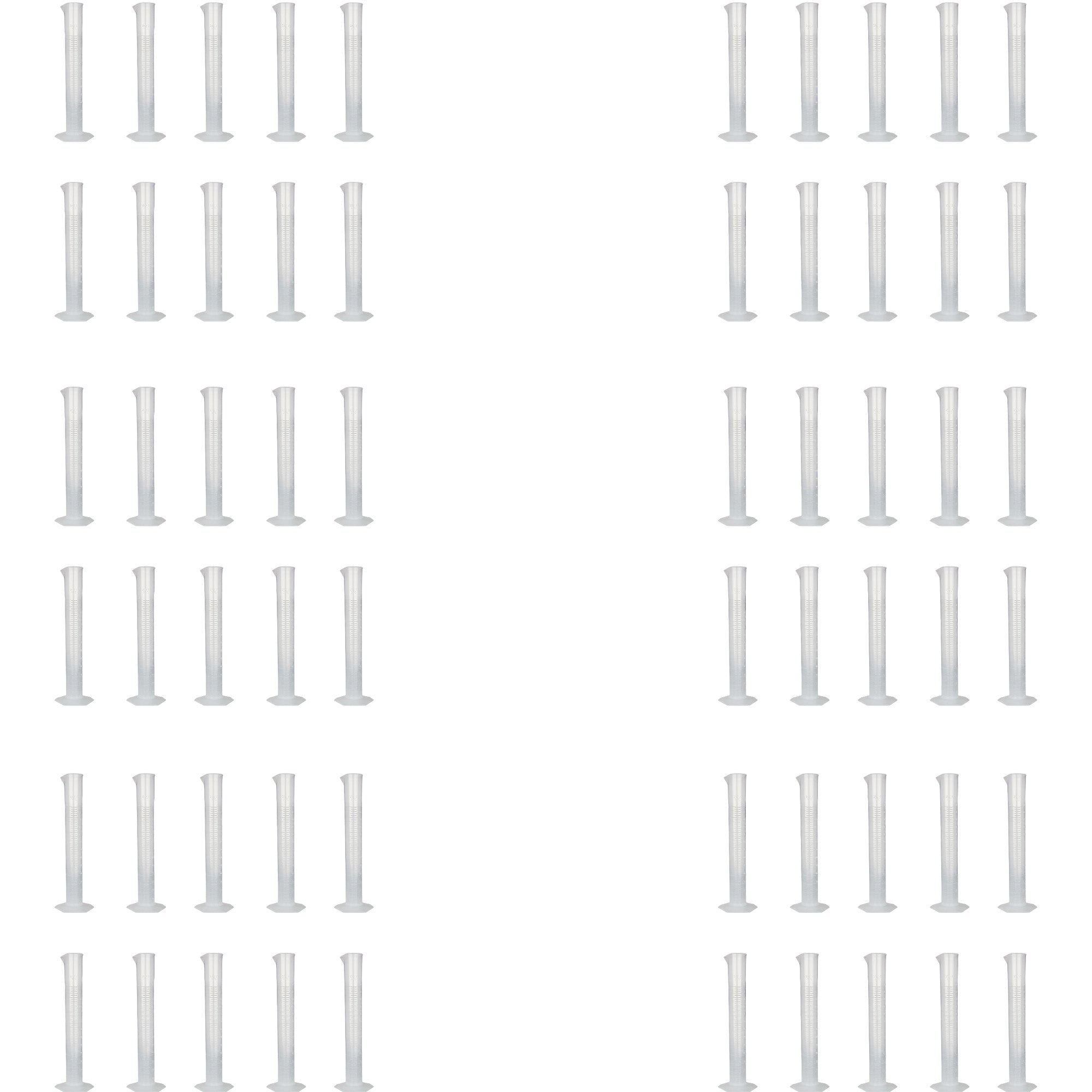 Polypropylene Graduated Cylinder with Hex Base, 250ml Capacity, Case of 60