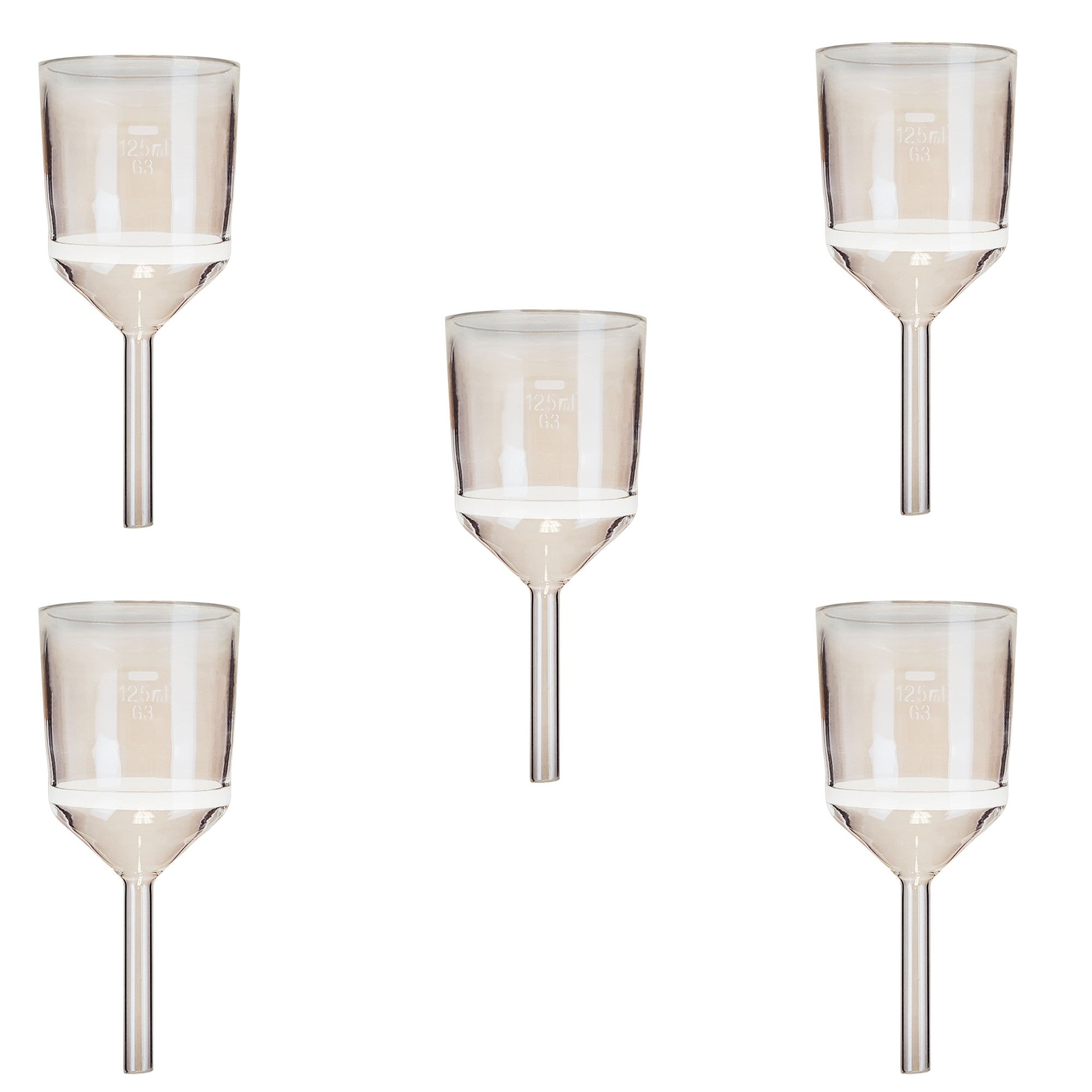 Sintered Funnel, 125ml, Porosity of 3. Case of 5.