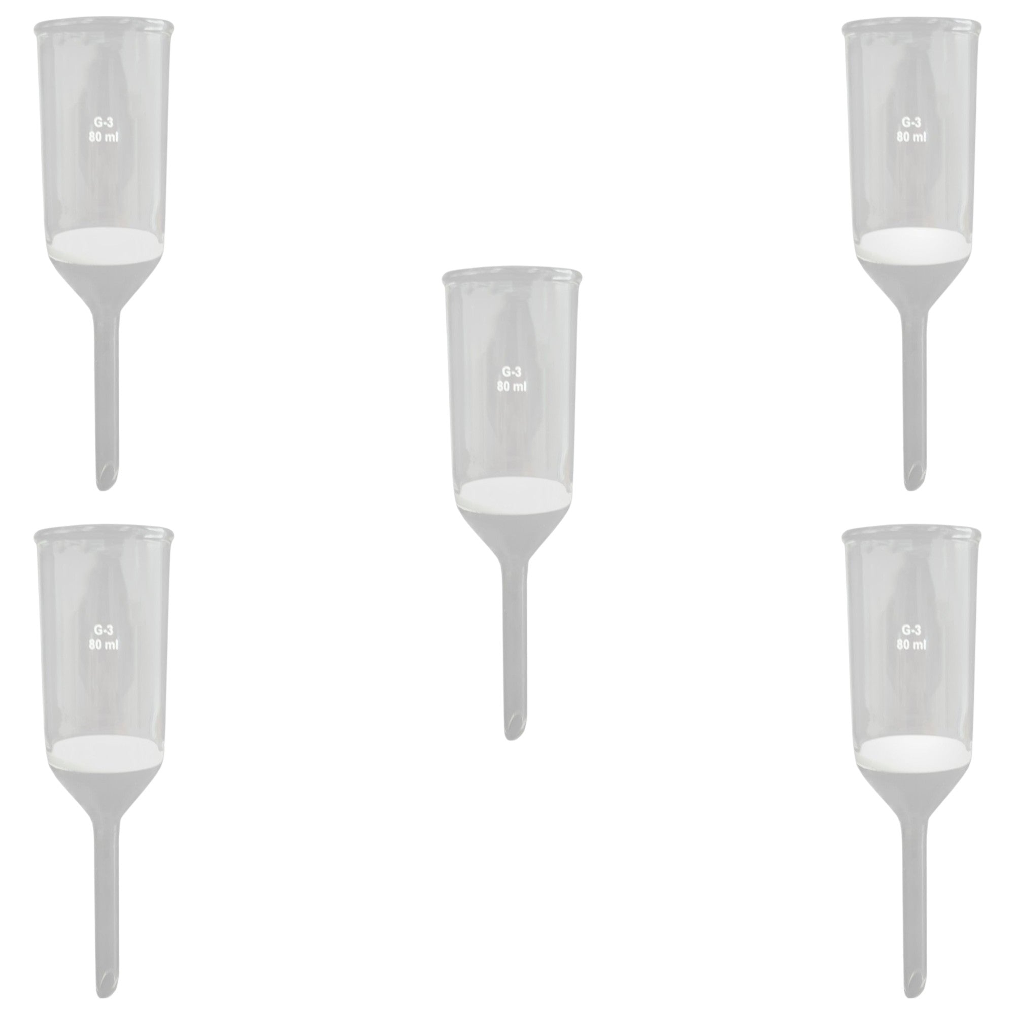 Sintered Funnel, 80ml, Porosity of 3, Case of 5