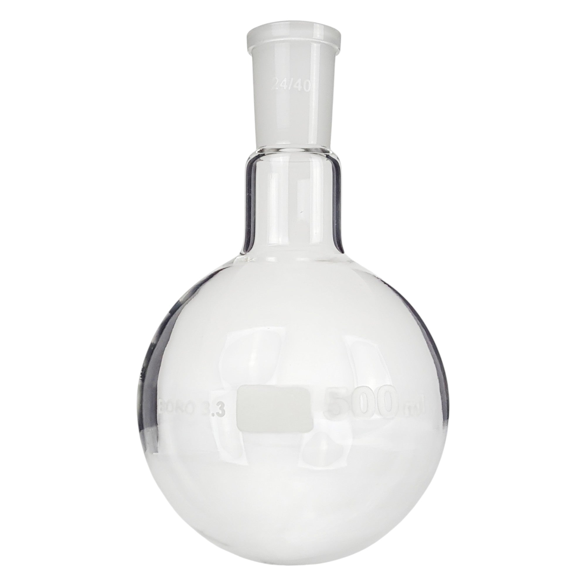Flask, Round-Bottom Boiling 24/40 Ground Glass Joint, 500ml