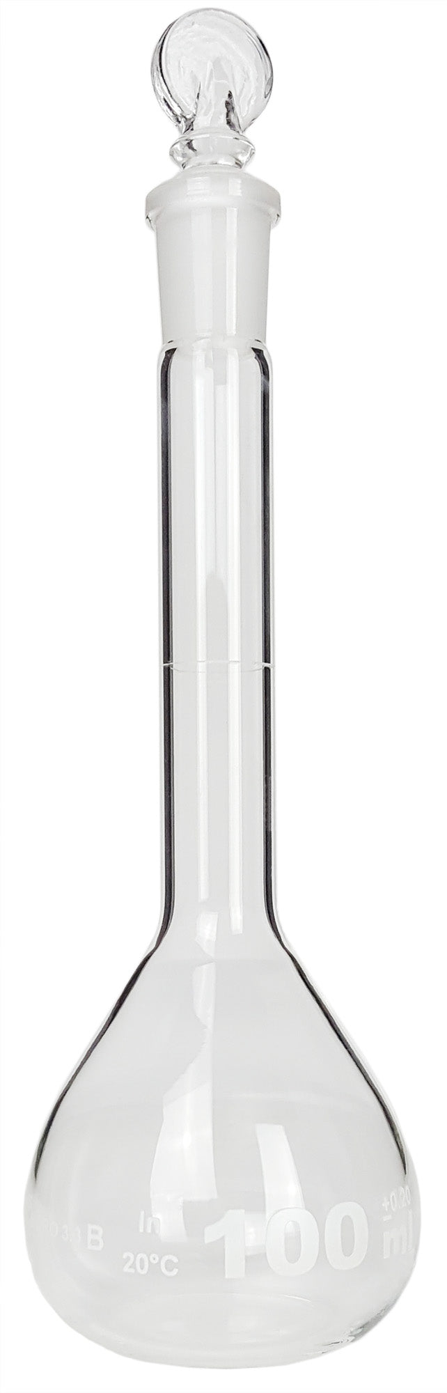 Flask, Volumetric with Ground Glass Stopper, 100ml Capacity
