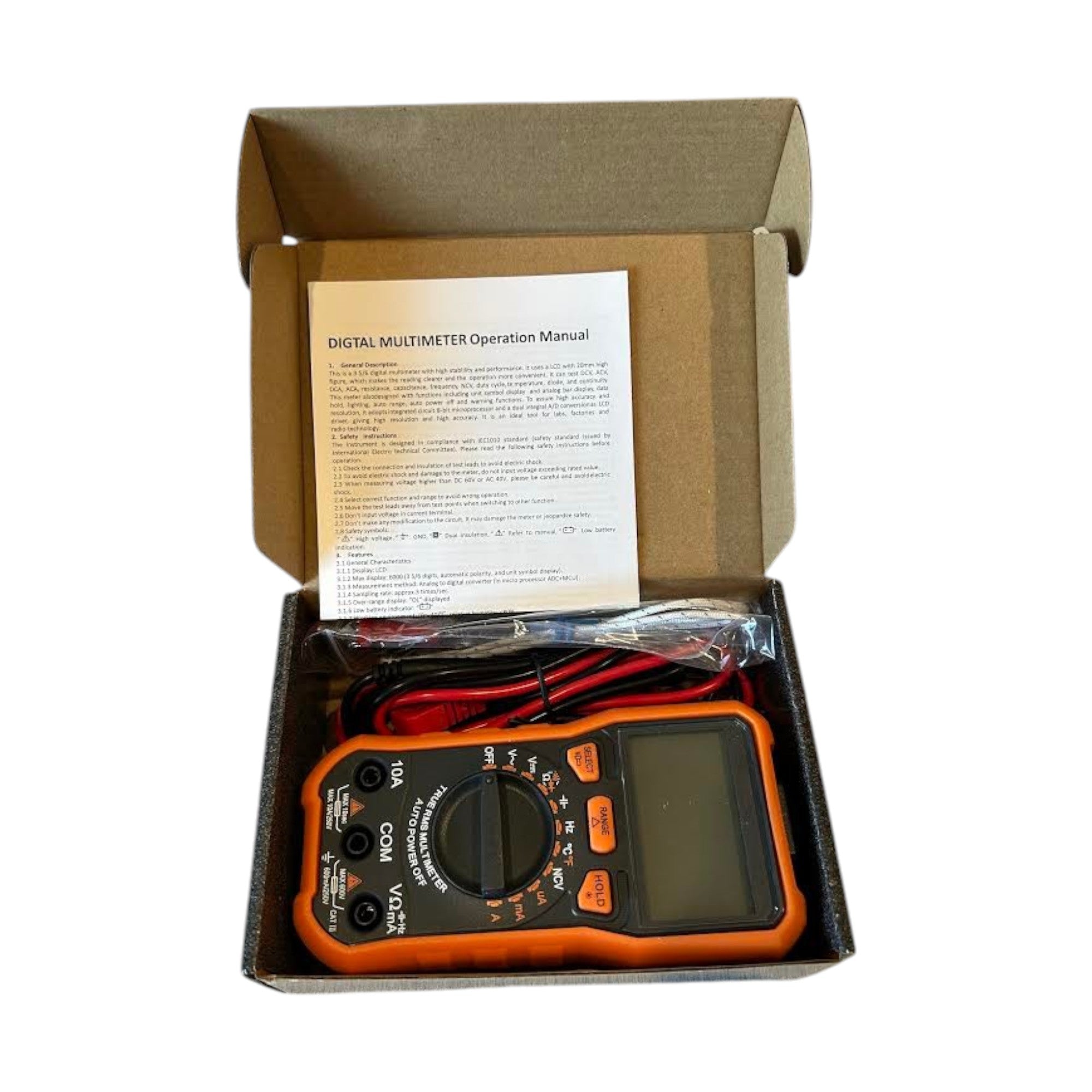 Multimeter Digital (600V AC/DC) Digital Display. Battery 2 X 1.5 V AAA.