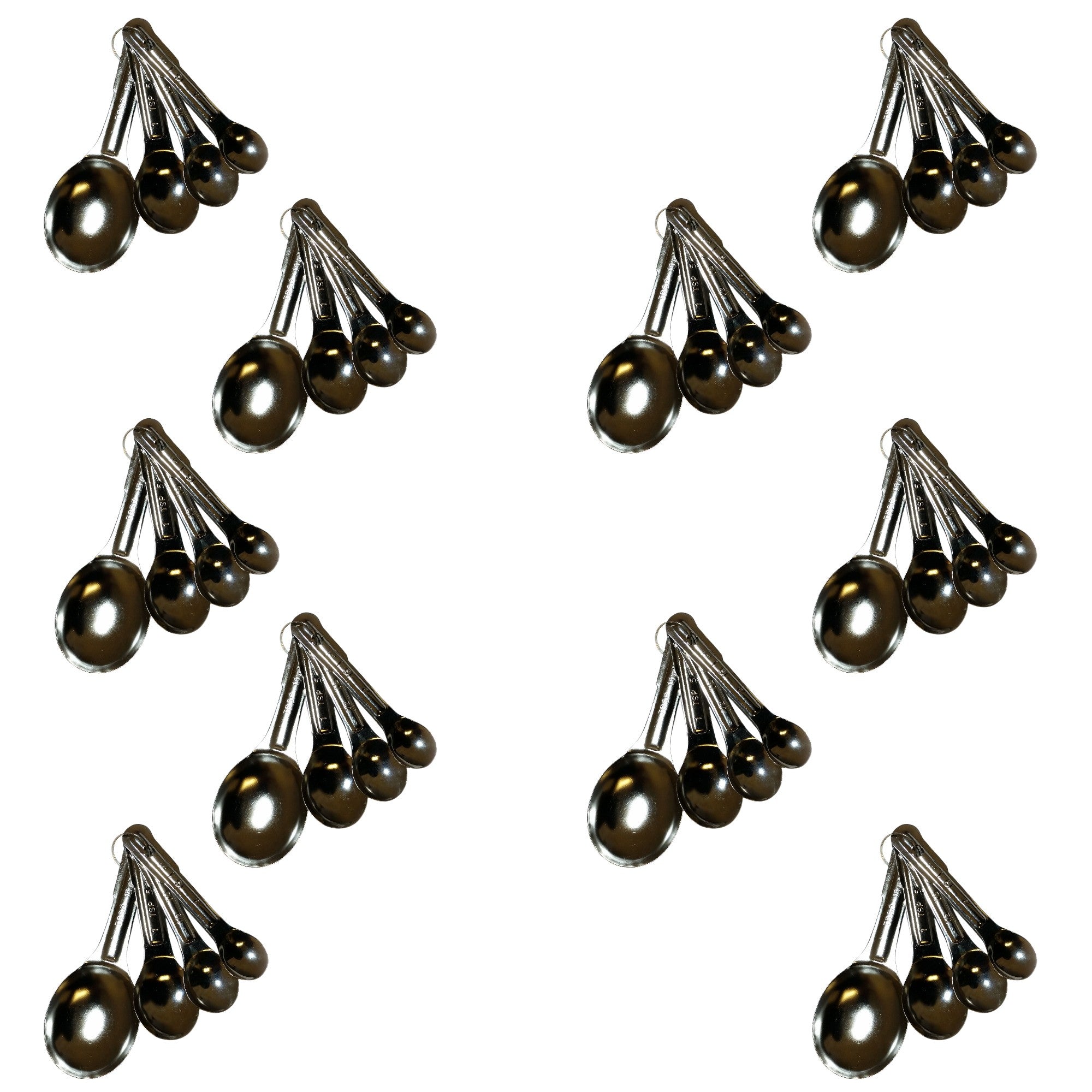 Spoon Measuring Set, 1 tbsp., 1 tsp., 1/2 tsp., and 1/4 tsp. Spoons, Pack of 10