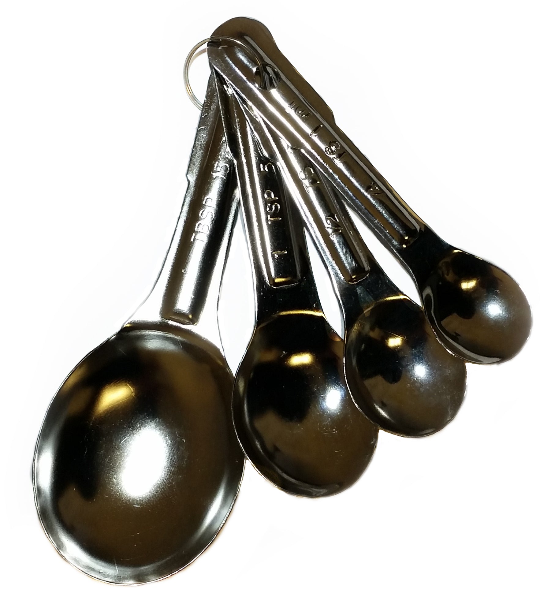 Spoon Measuring Set, 1 tbsp., 1 tsp., 1/2 tsp., and 1/4 tsp. Spoons, Pack of 10