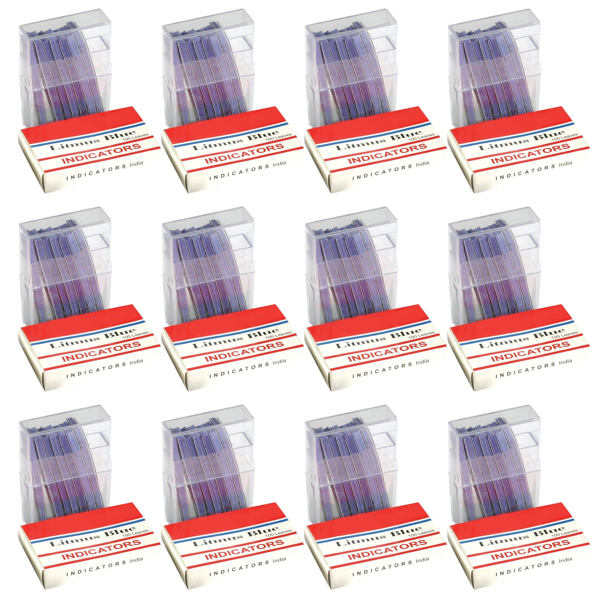 Litmus Paper, Blue Case of 12 Packs. Each Pack Contains 100 Strips.