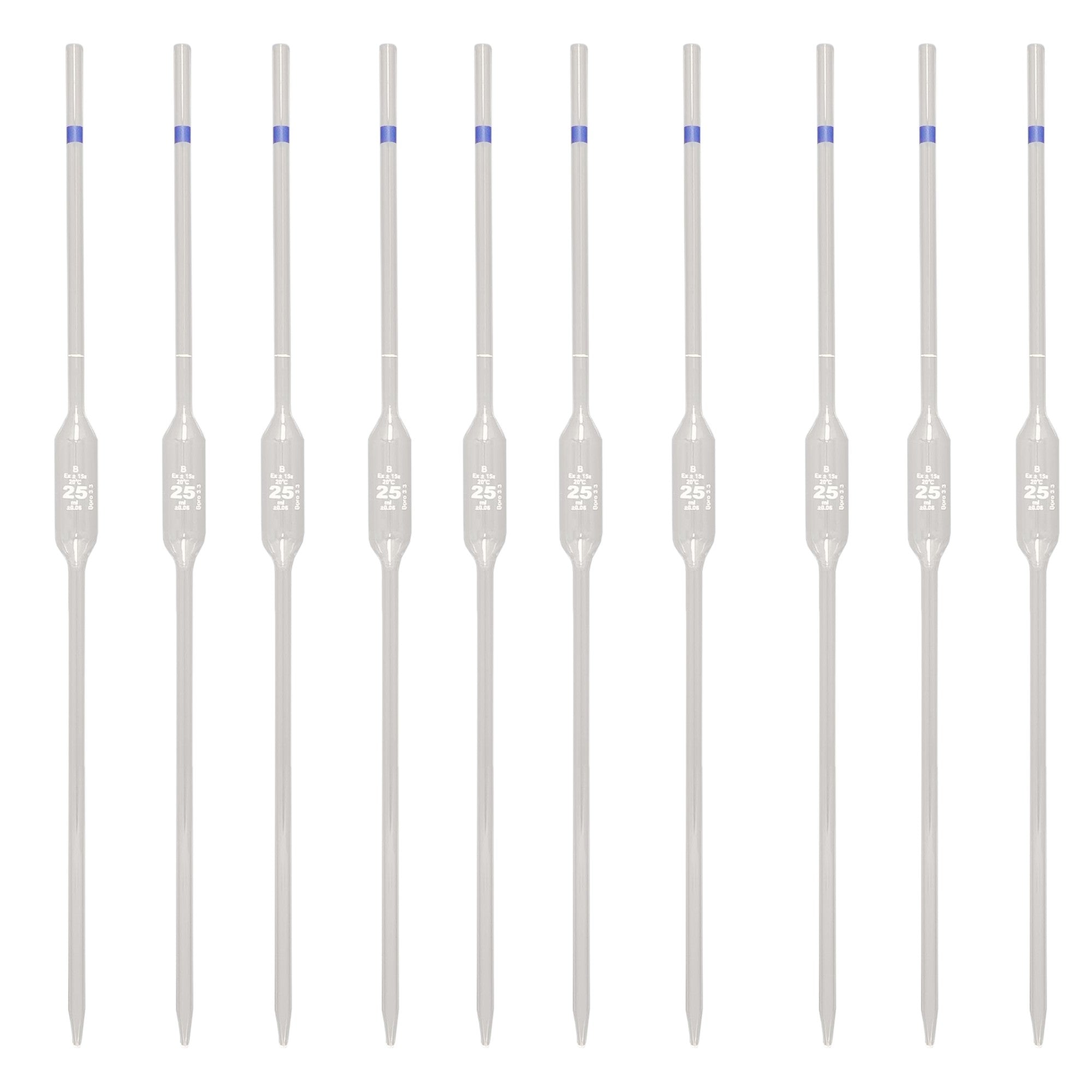 Pipette - Volumetric, 25ml Capacity. Pack of 10.
