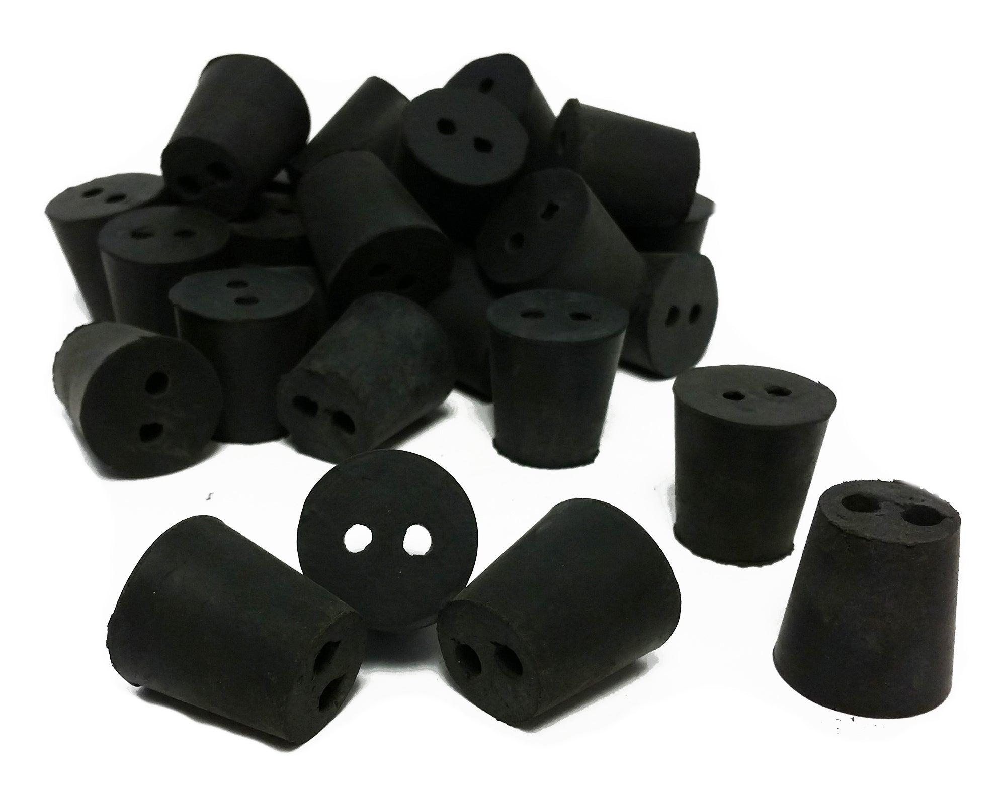 Rubber Stoppers, Size 3, 2-Hole. Pack 1-Pound.