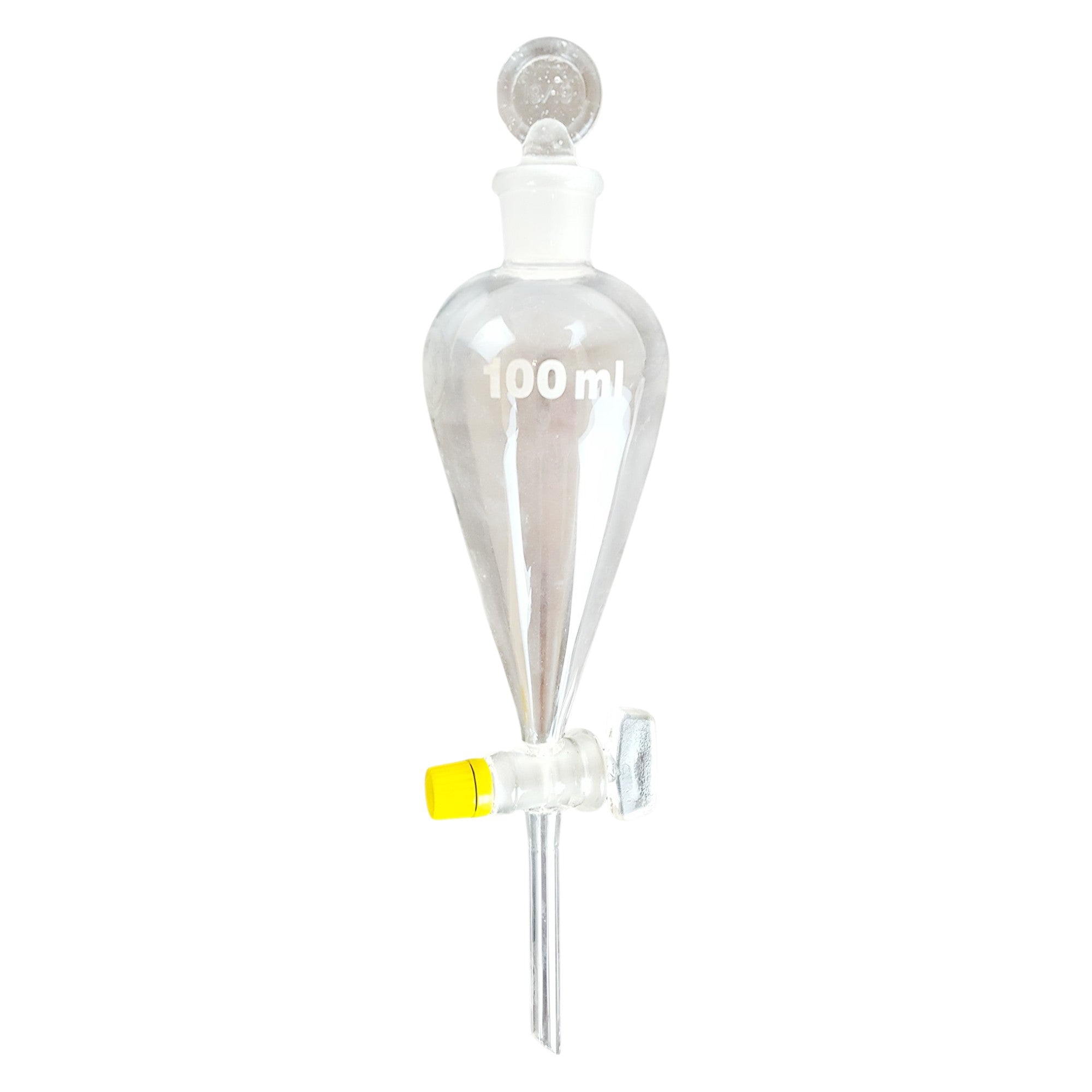 Lab Glassware Kit - 100ml Separatory Funnel with Glass Stopcock, 250ml Erlenmeyer Flask, Funnel Holder – Organic Chemistry & Liquid Separation Set